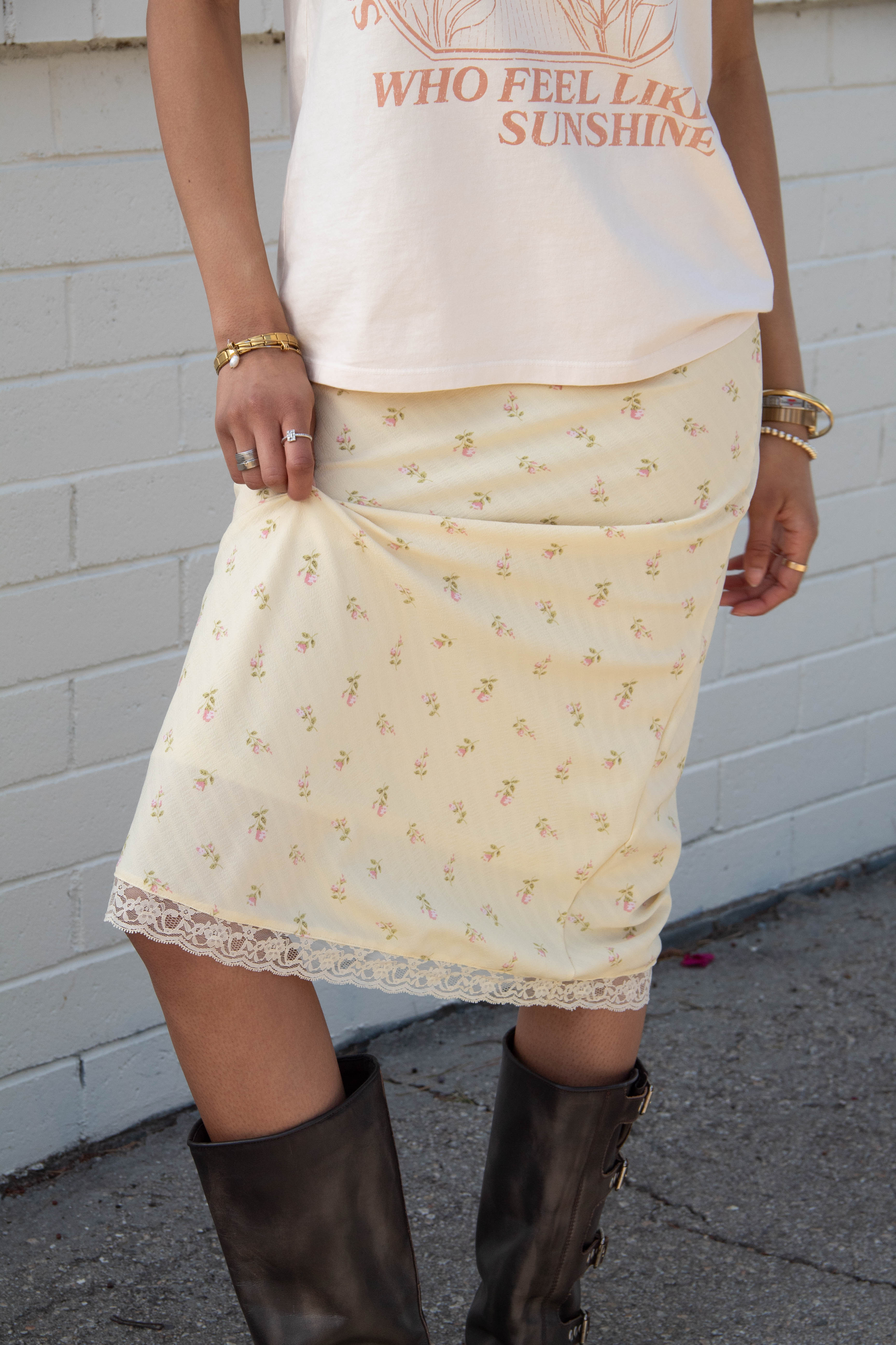 Ditsy Floral Midi Skirt