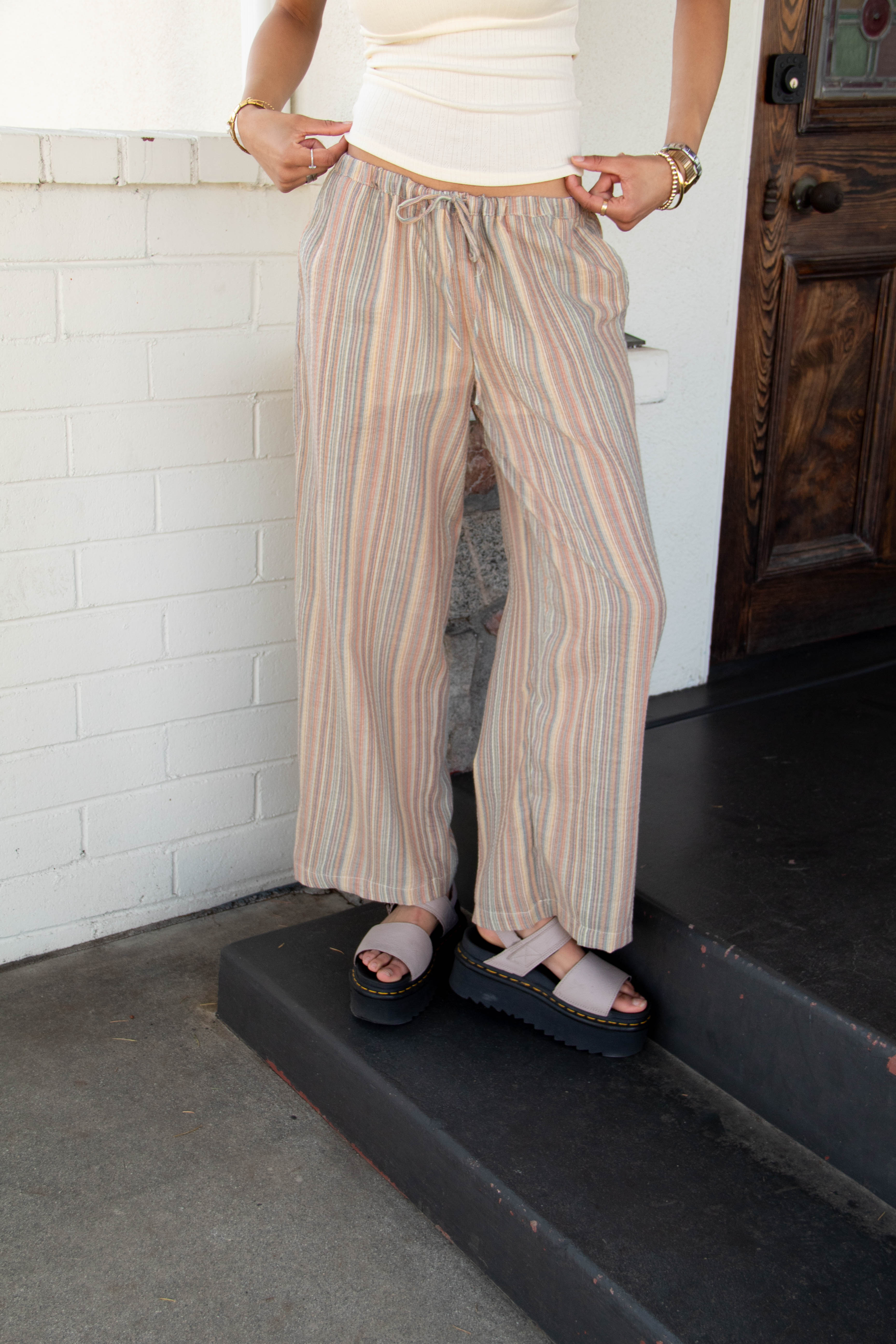 Striped Wide Leg Pants