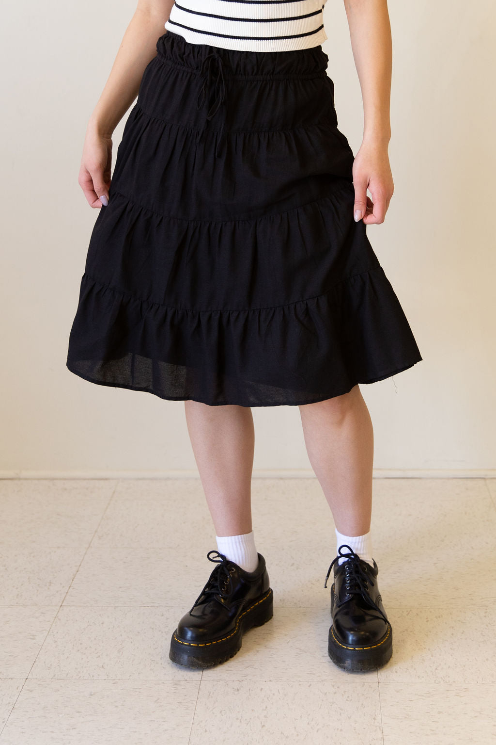 Love Lost Tiered Midi Skirt