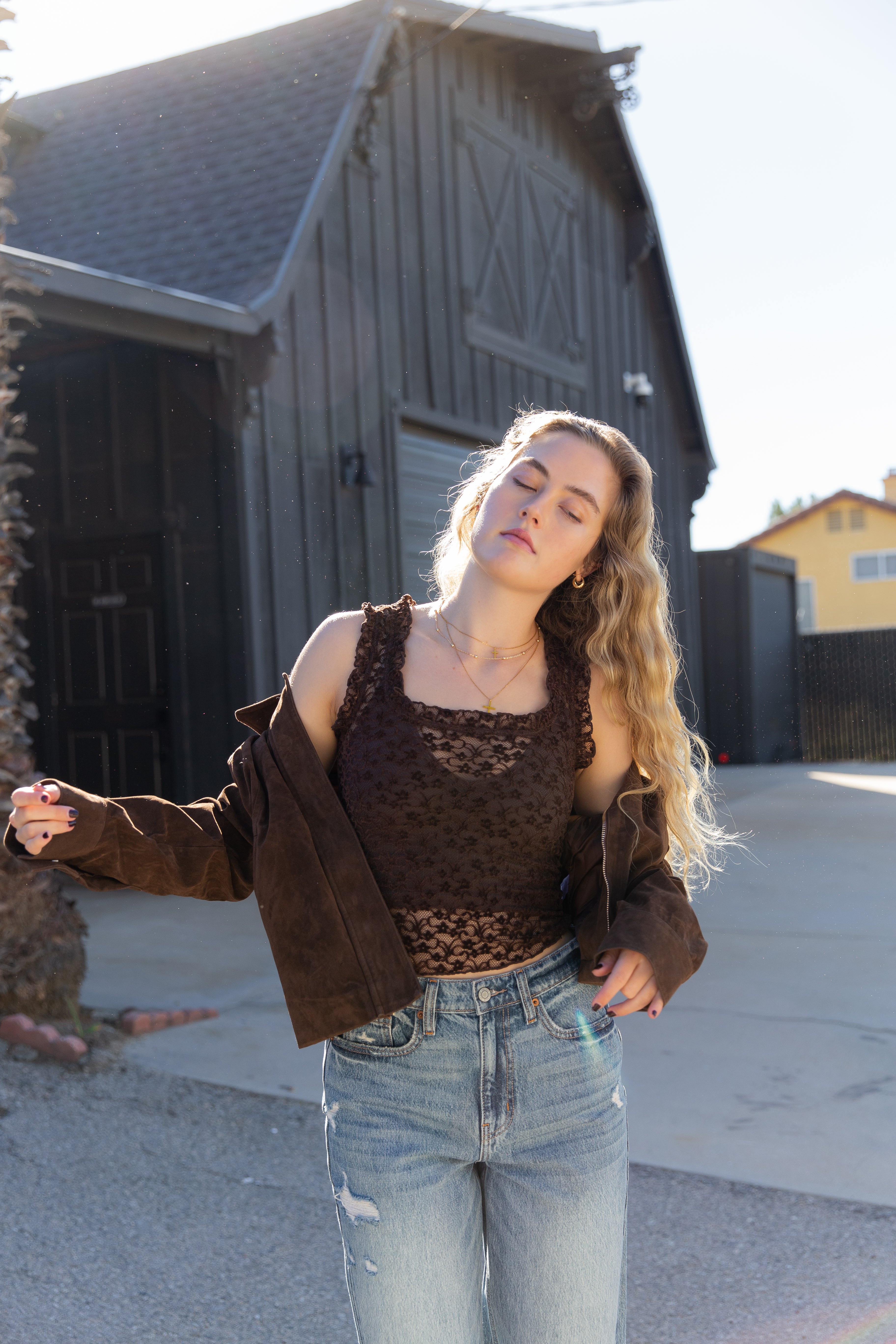 Sheer Lace Sleeveless Top