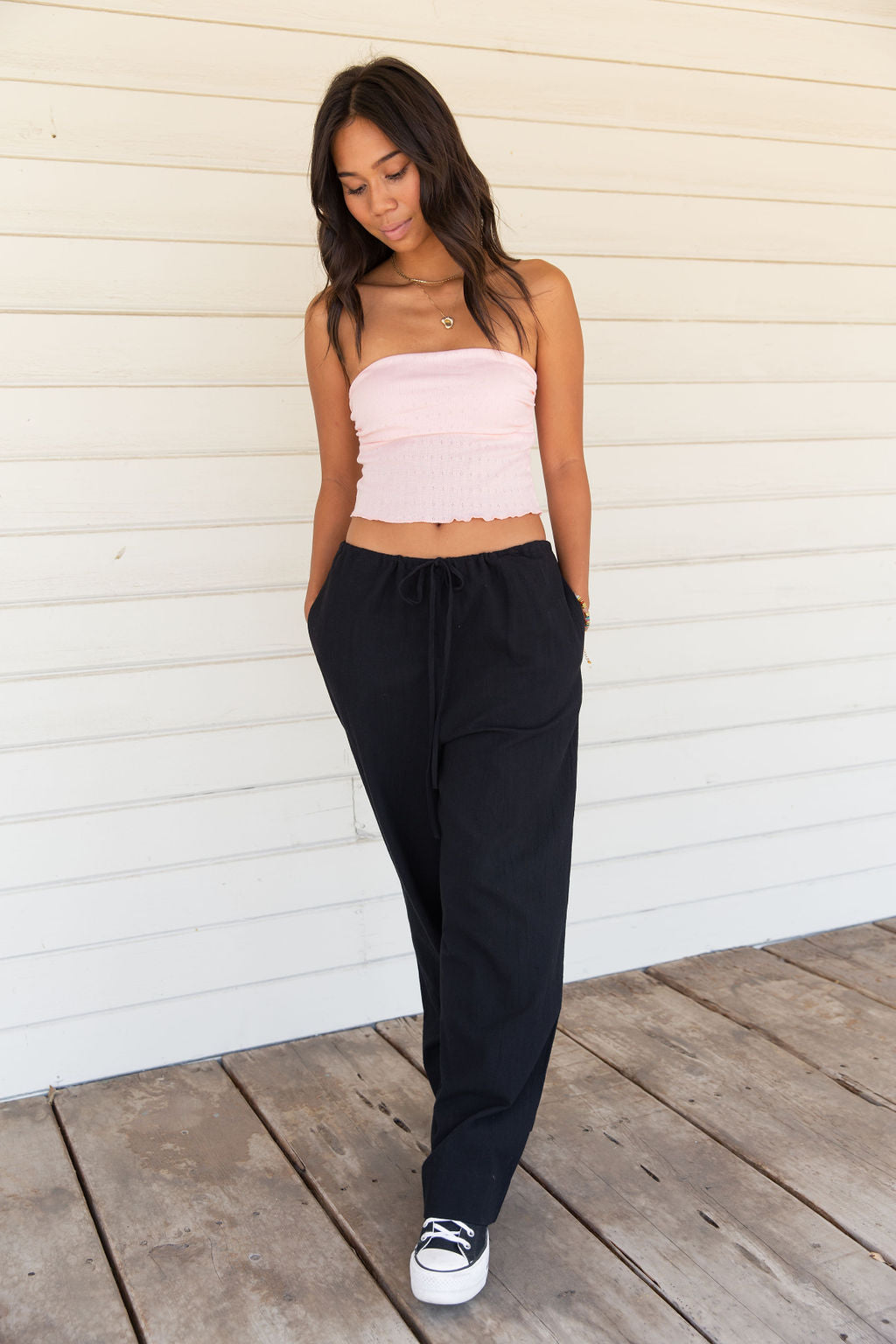 The Fave Basic Pointelle Tube Top