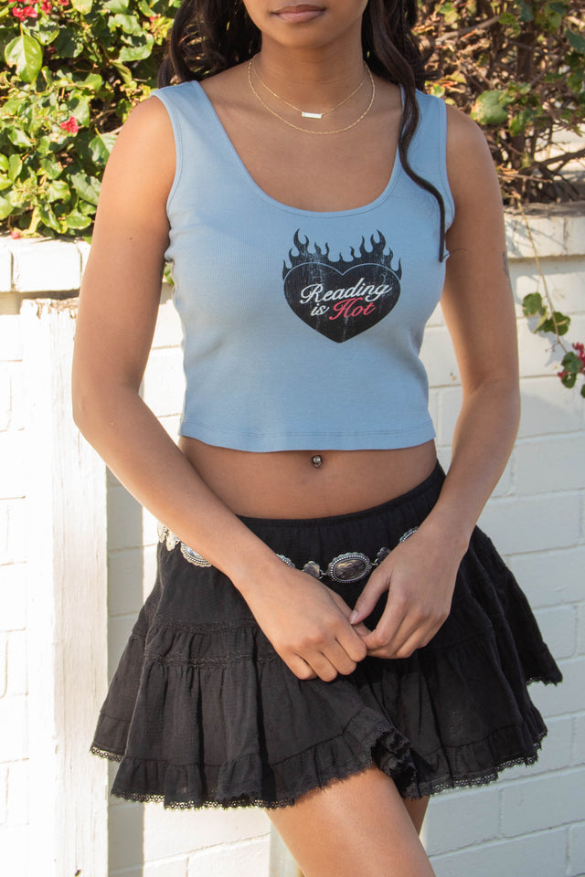 Reading Is Hot Graphic Tank Top