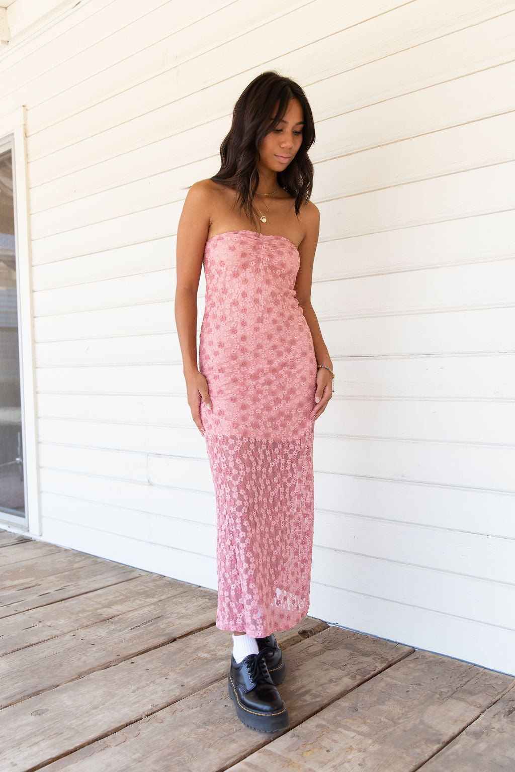 Floral Strapless Maxi Dress