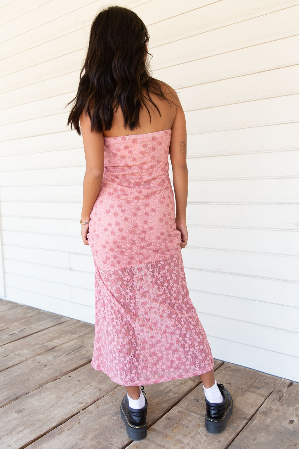 Floral Strapless Maxi Dress