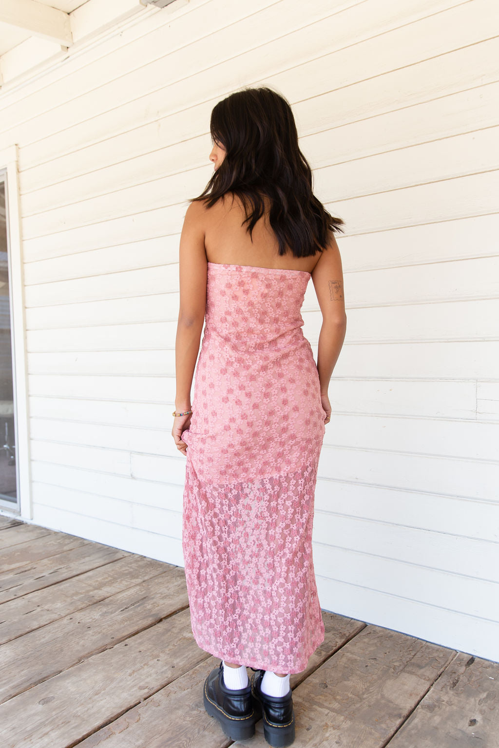 Floral Strapless Maxi Dress