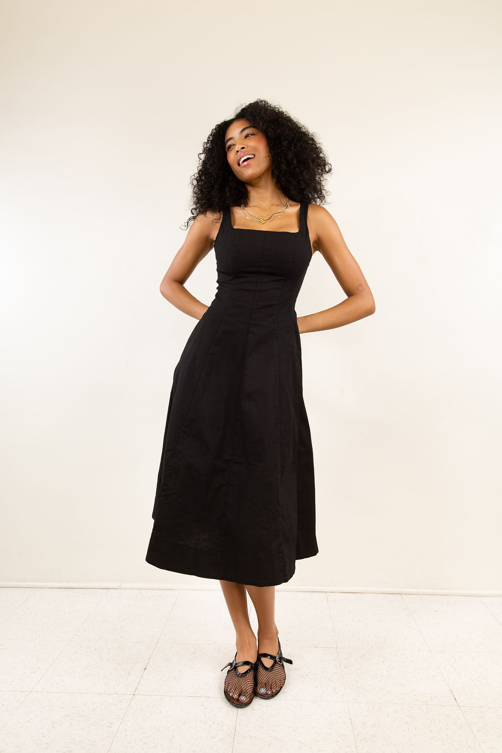 A-Line Midi Dress by For Good