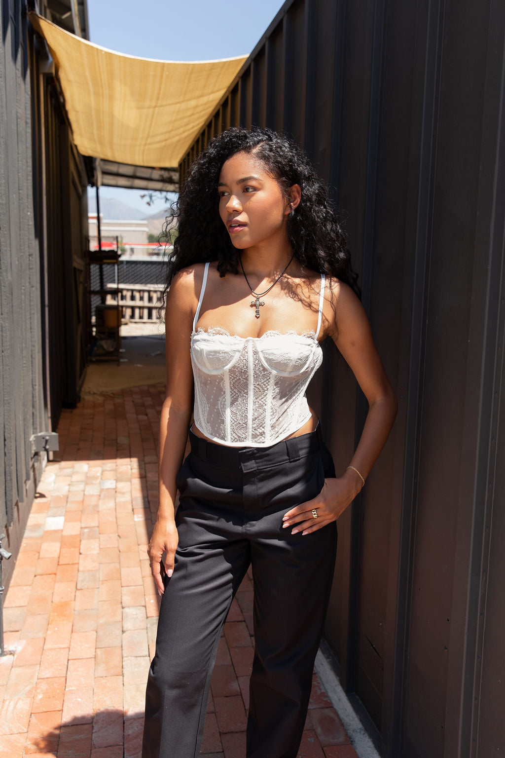 Black corset top store outfit