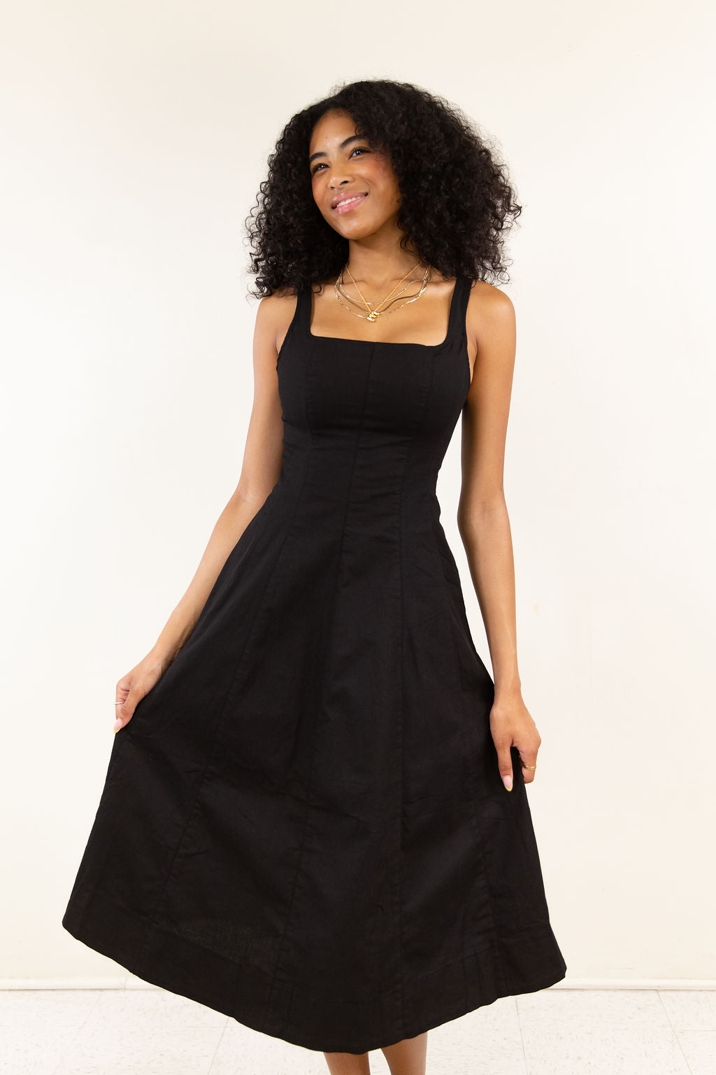 A-Line Midi Dress by For Good