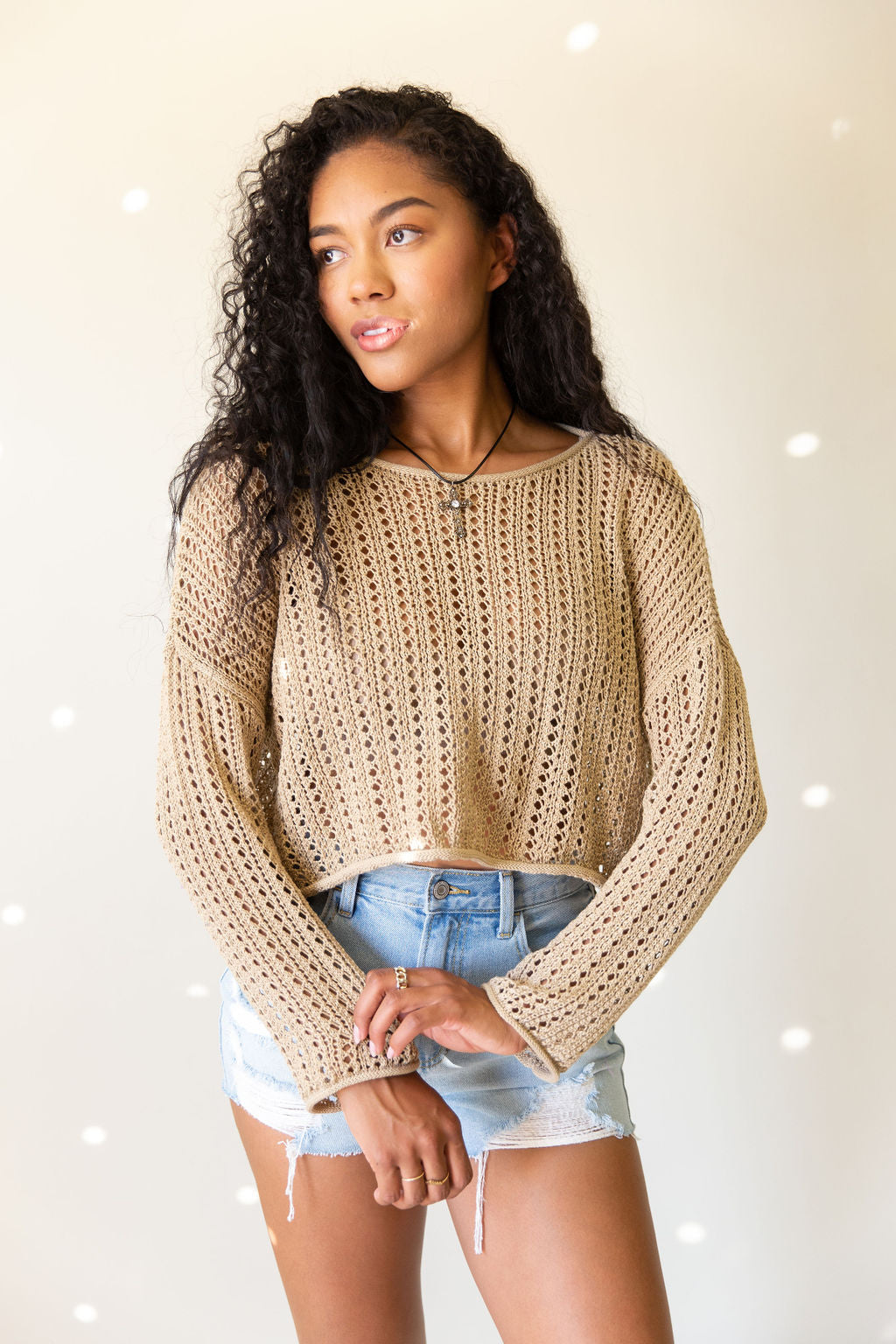 Lose Somebody Cropped Crochet Top