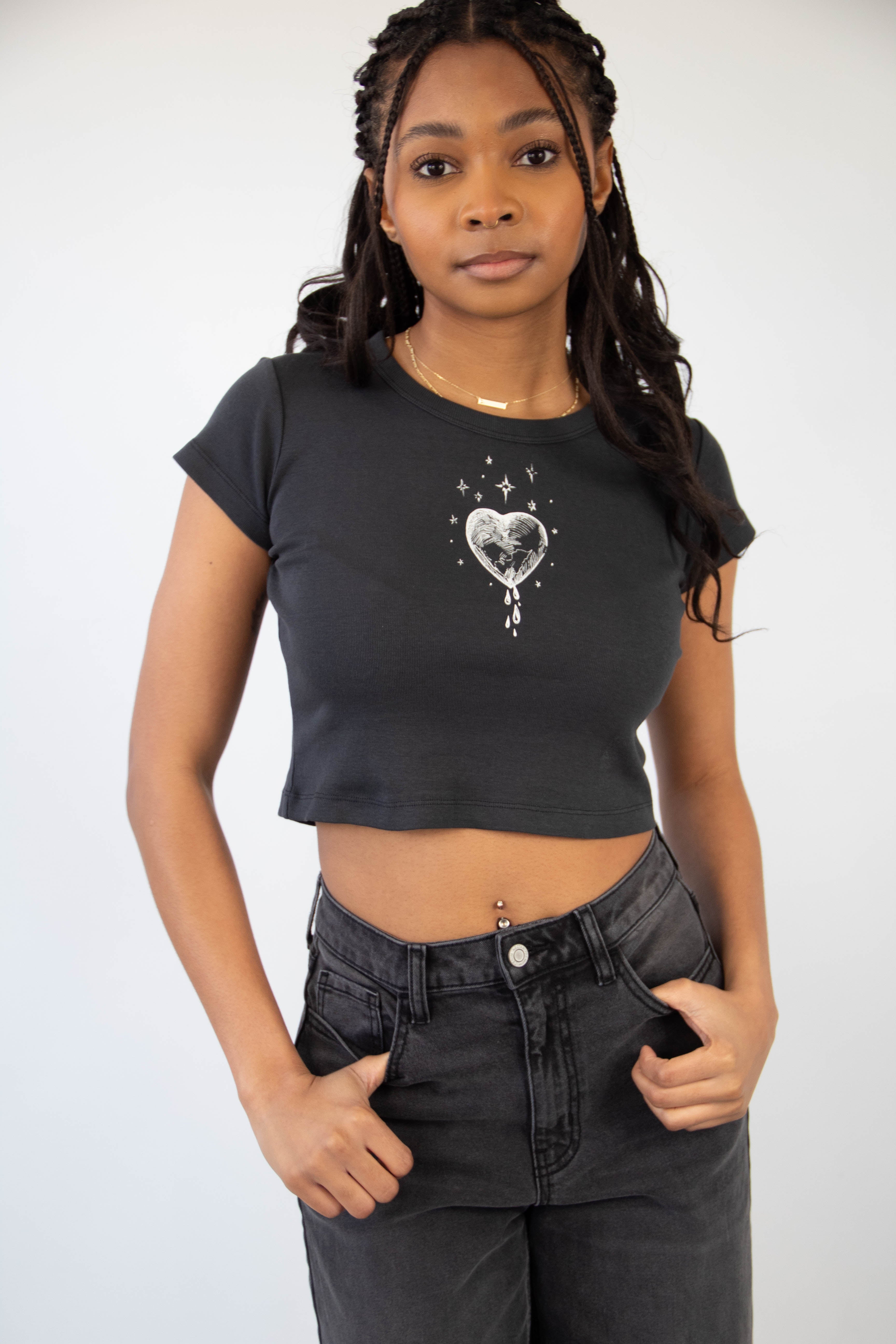 Bleeding Heart OG Graphic Babydoll Tee