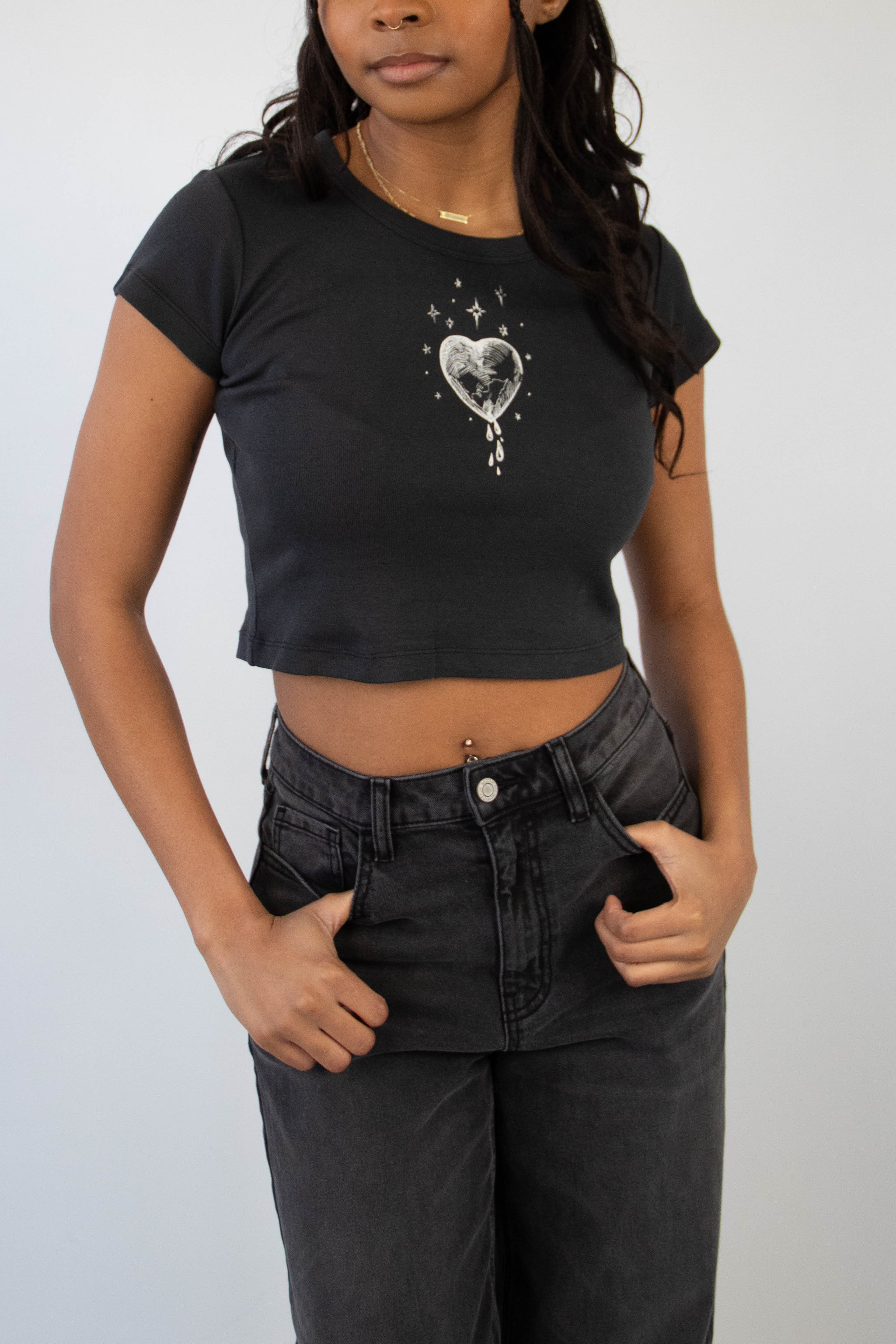 Bleeding Heart OG Graphic Babydoll Tee