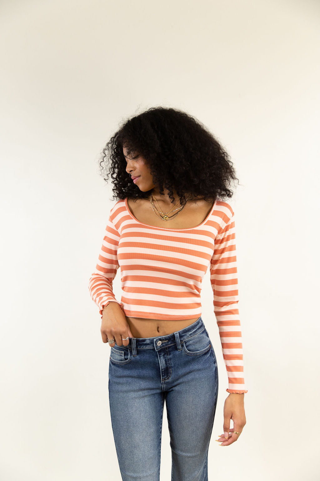 Striped Long Sleeve Top