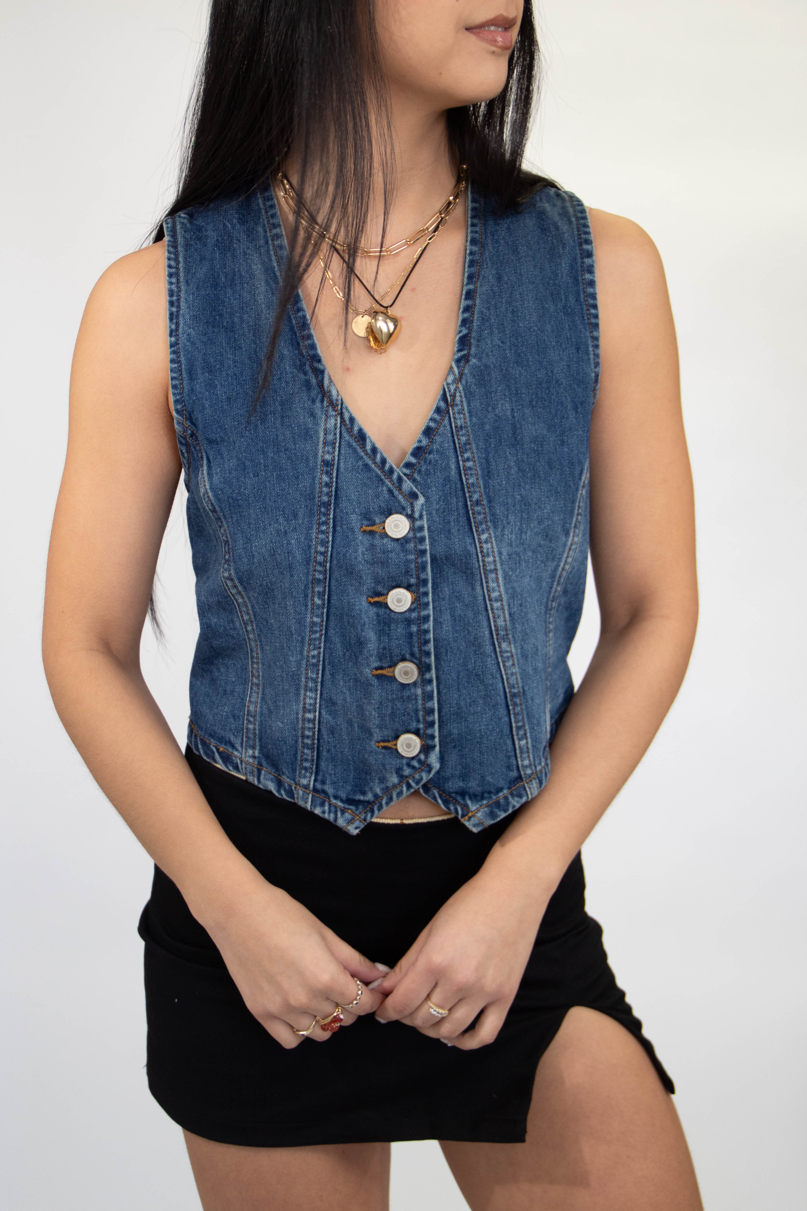 Denim Vest by For Good