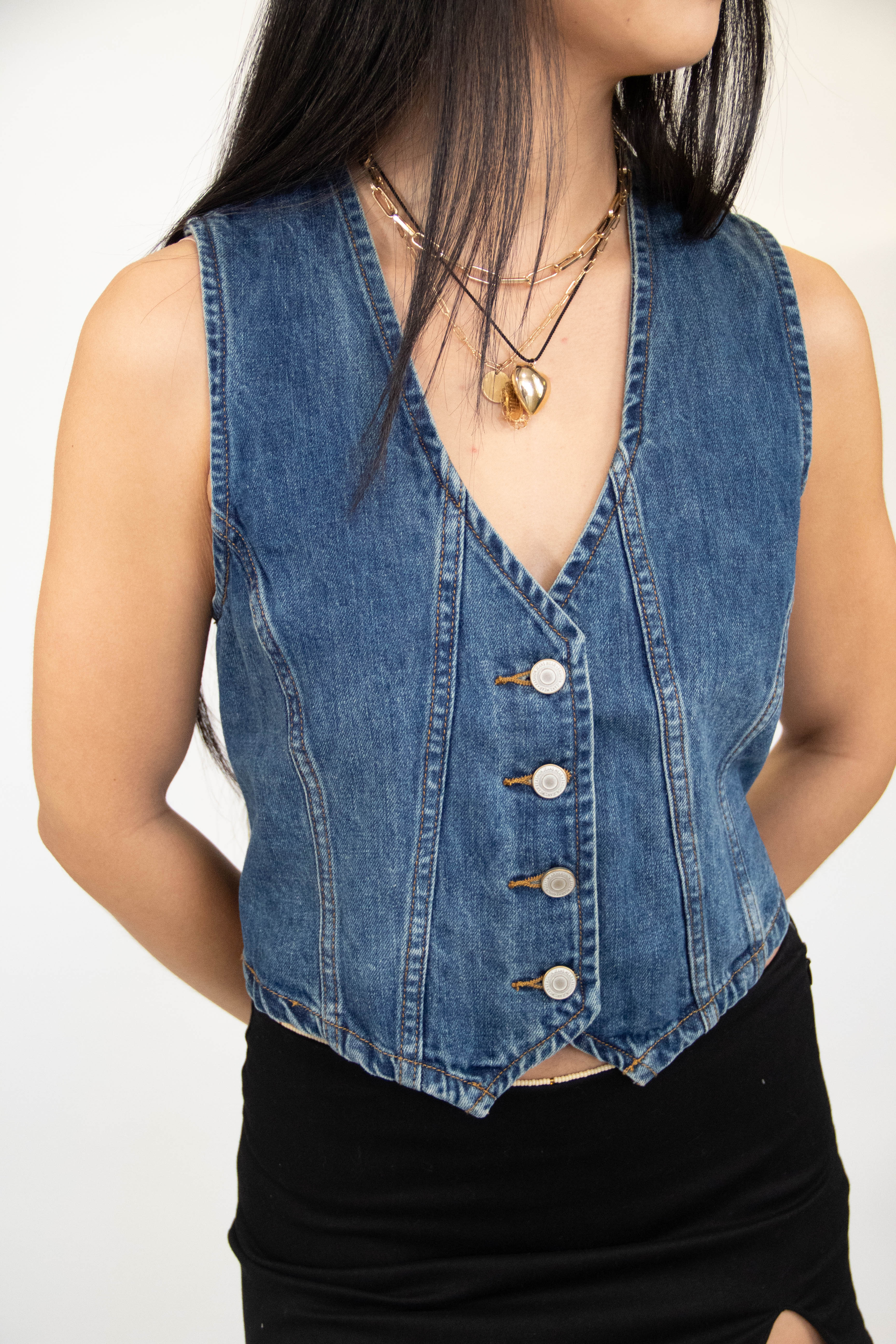 Denim Vest by For Good