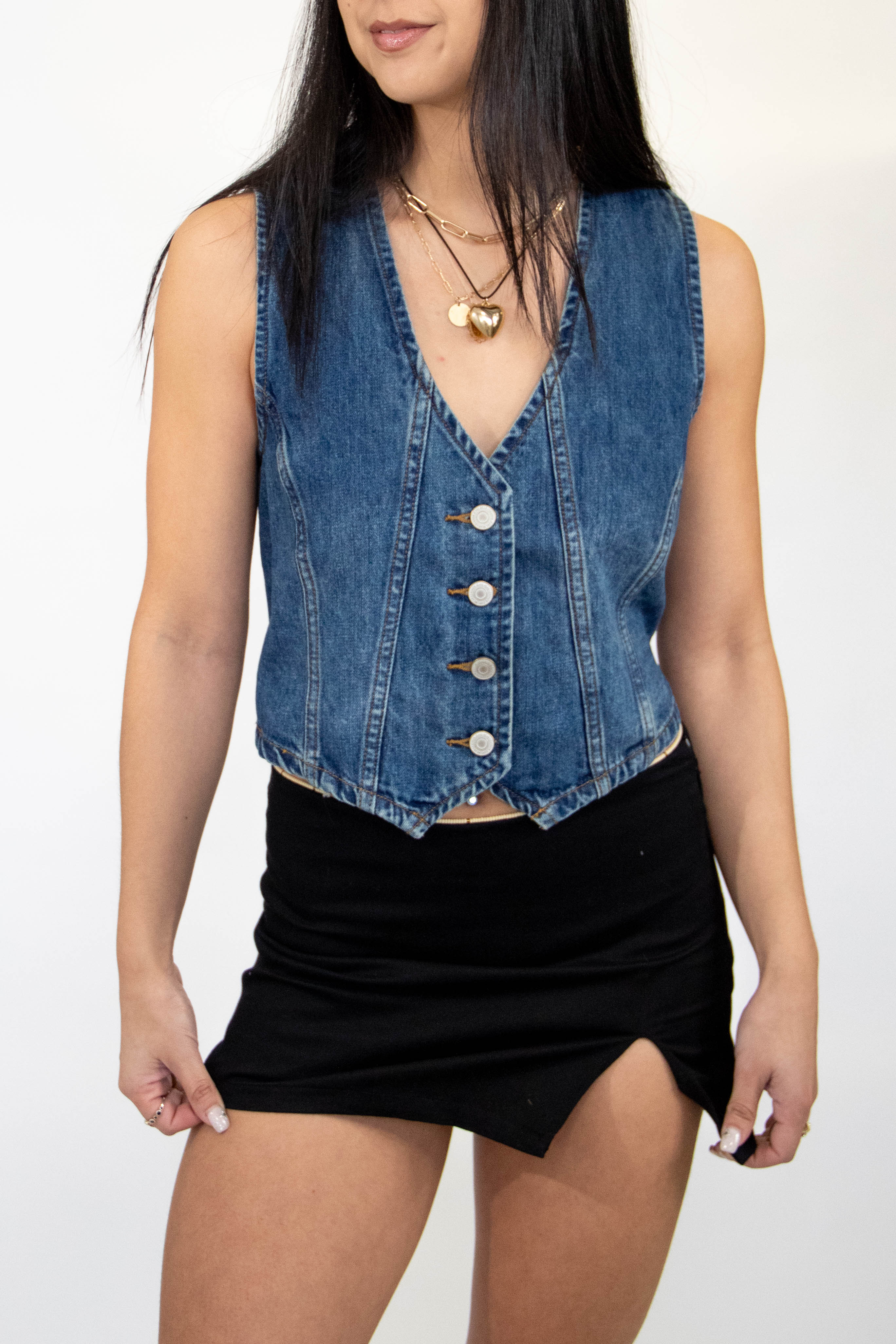 Denim Vest by For Good