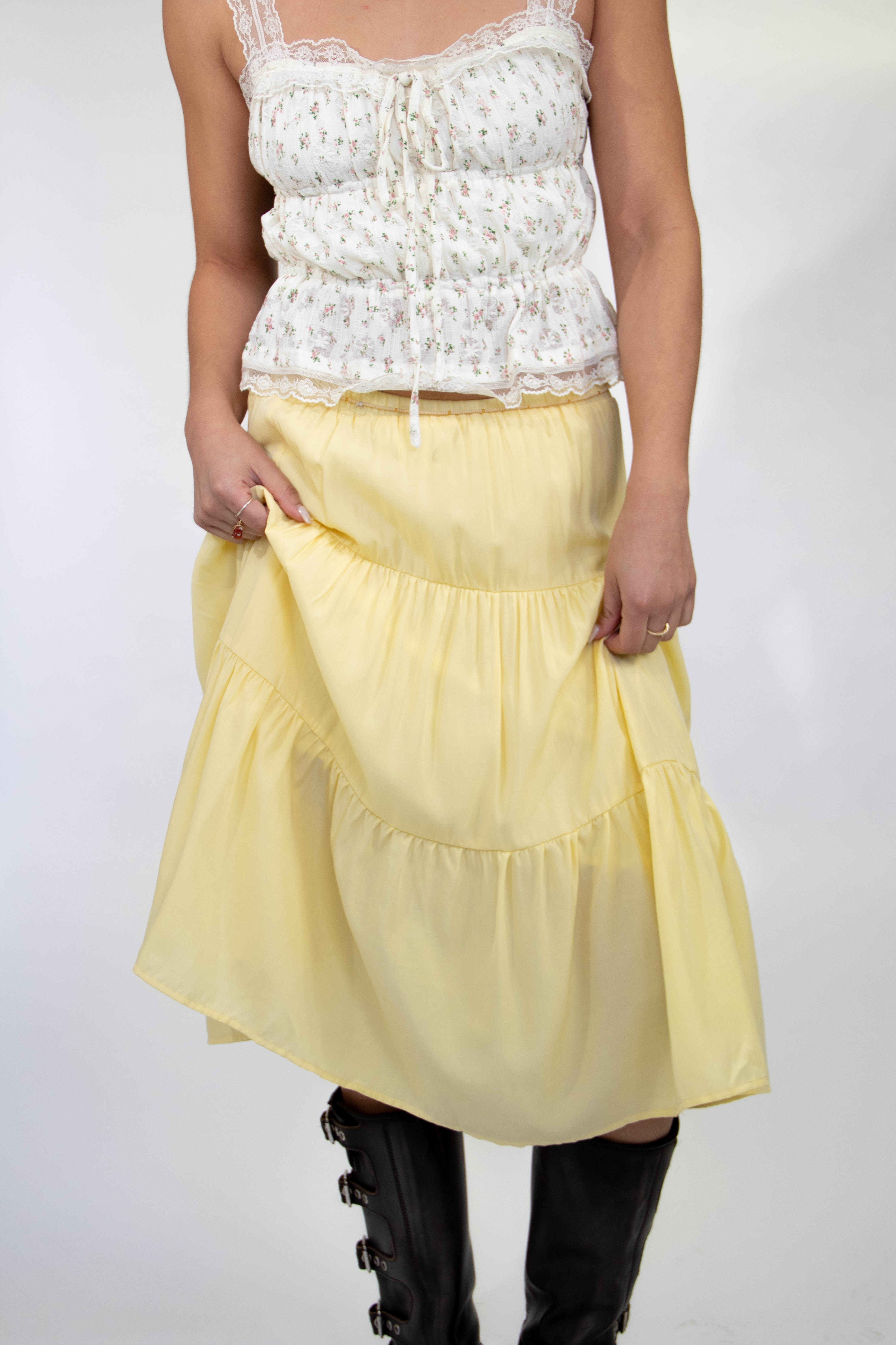 Tiered Midi Skirt