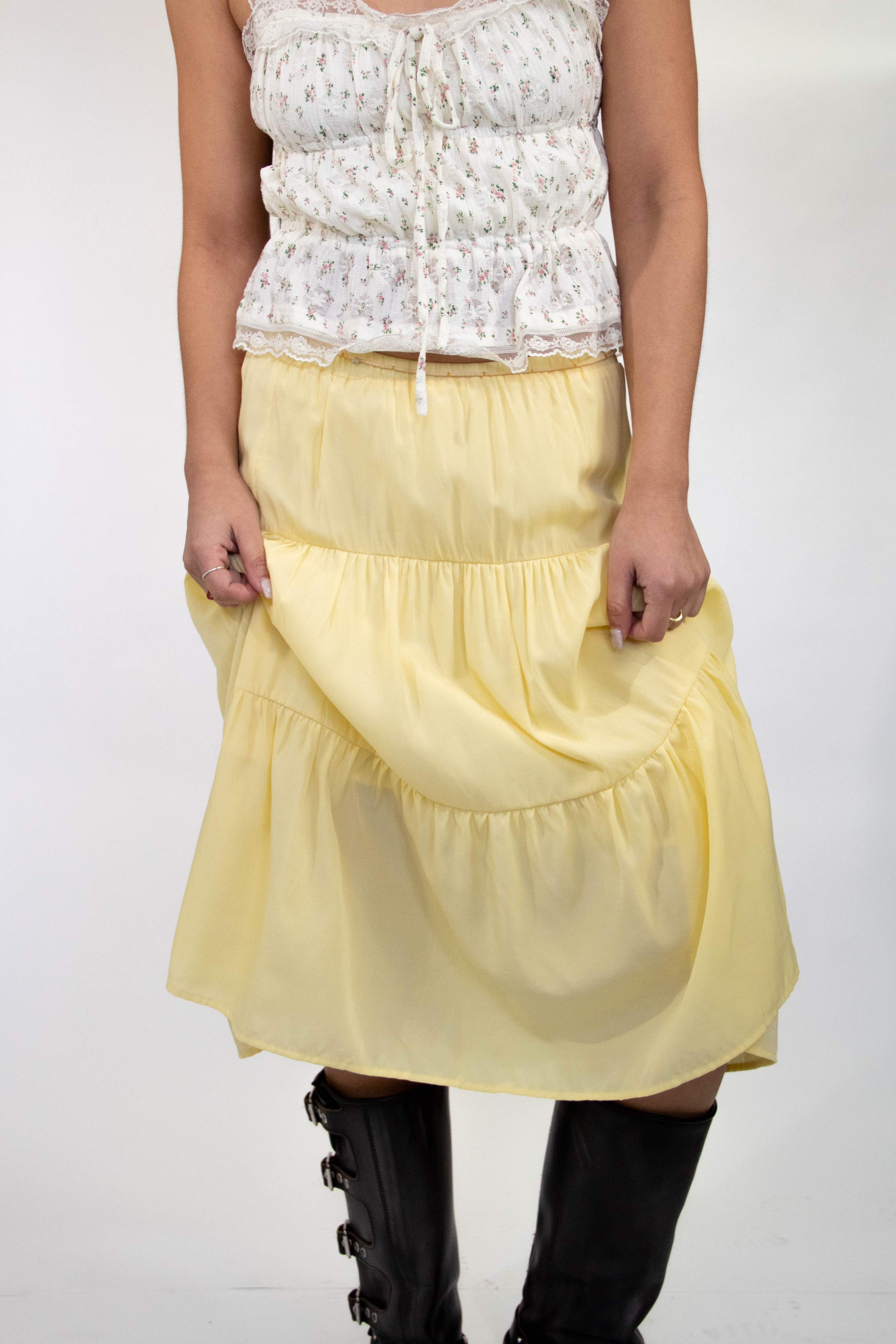 Tiered Midi Skirt