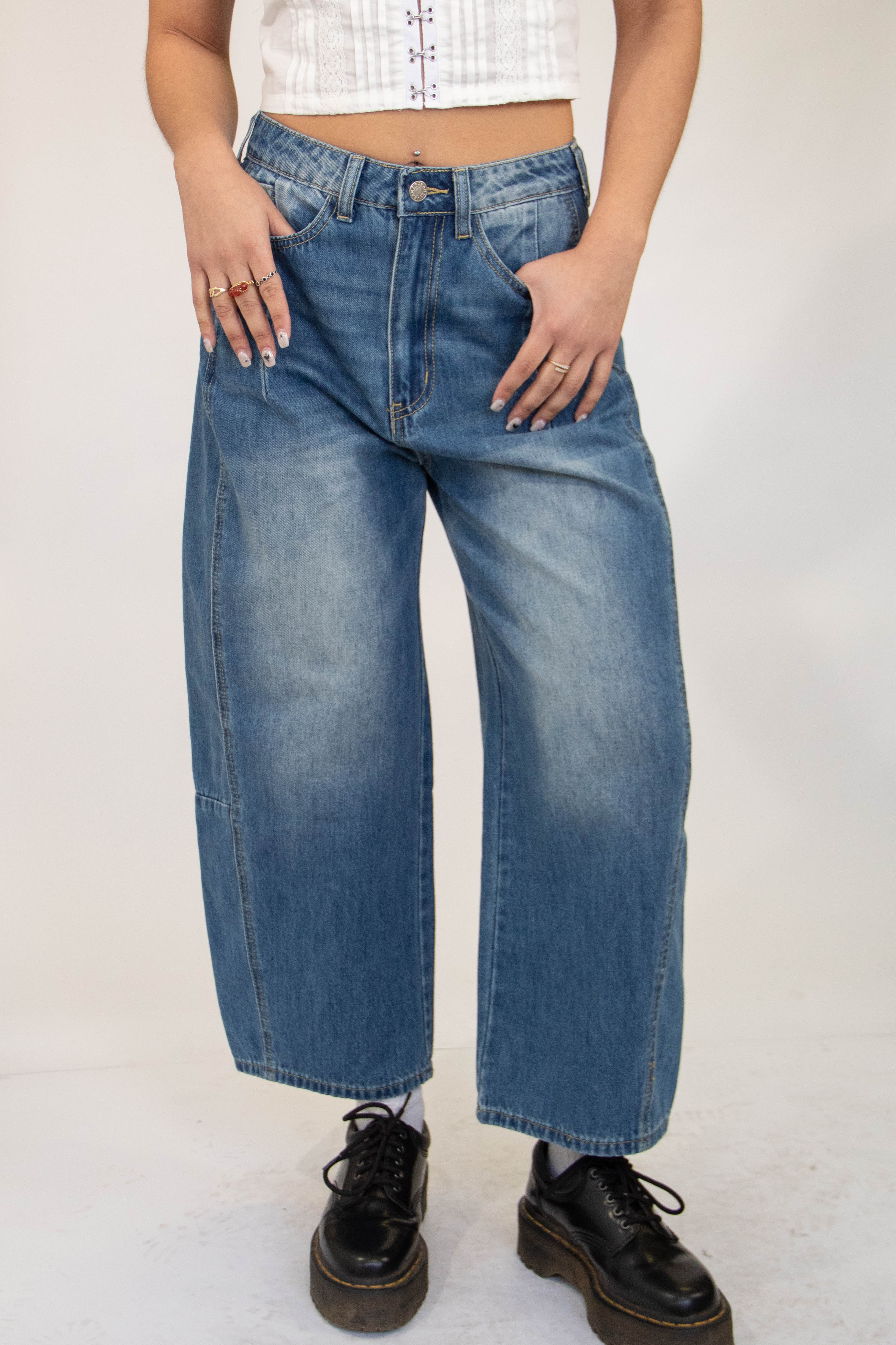 Crop Barrel Jeans by For Good