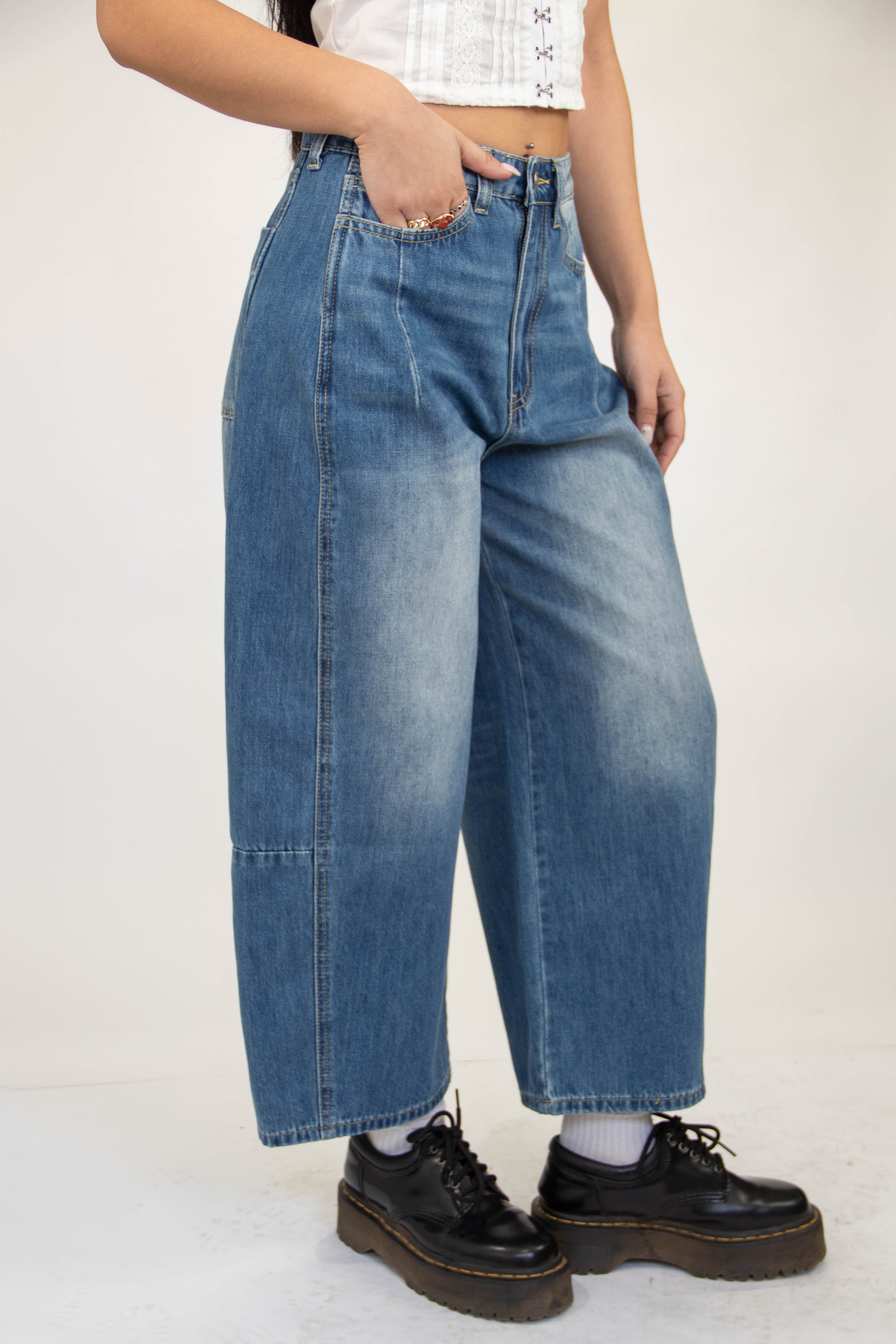 Crop Barrel Jeans by For Good