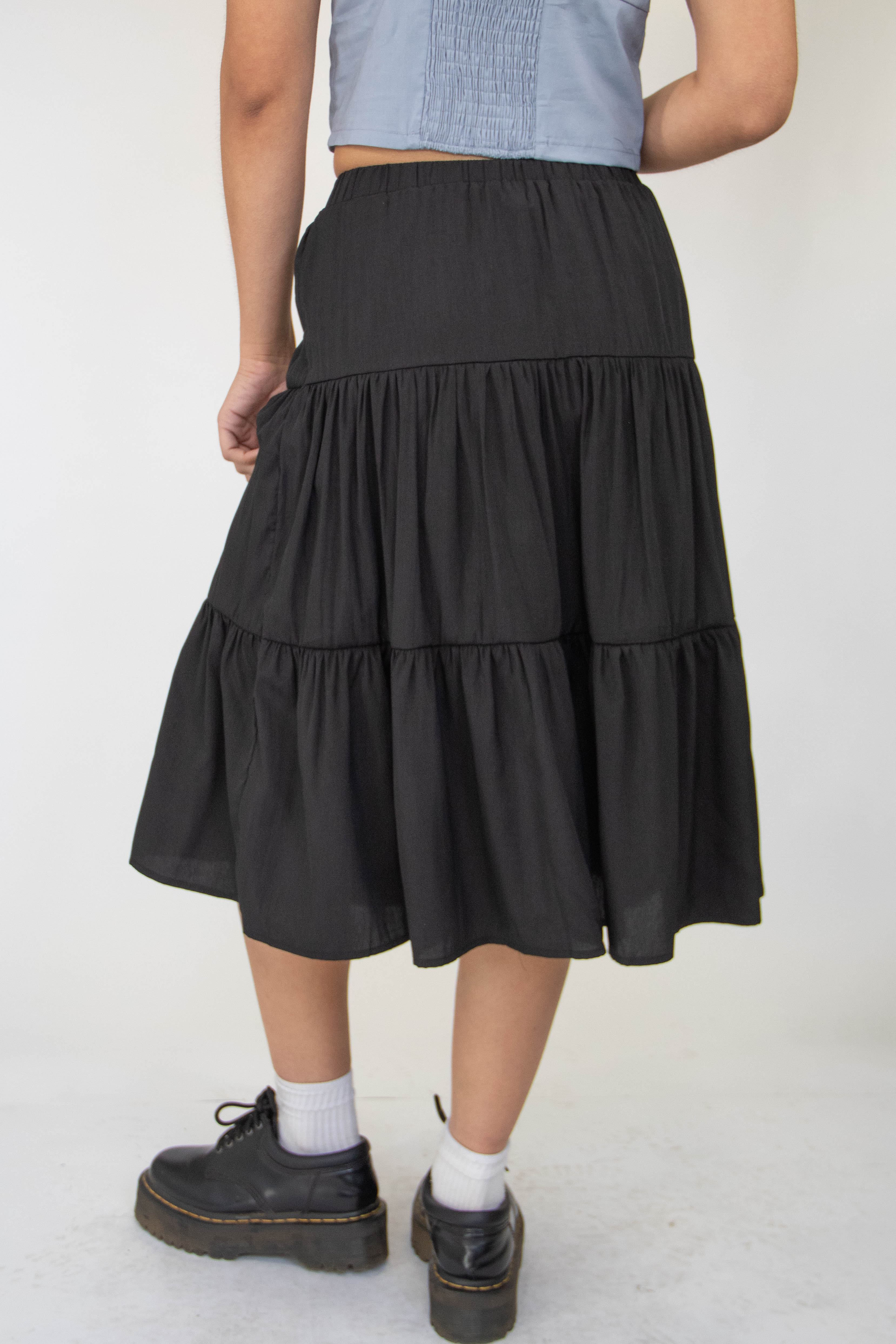 Tiered Midi Skirt