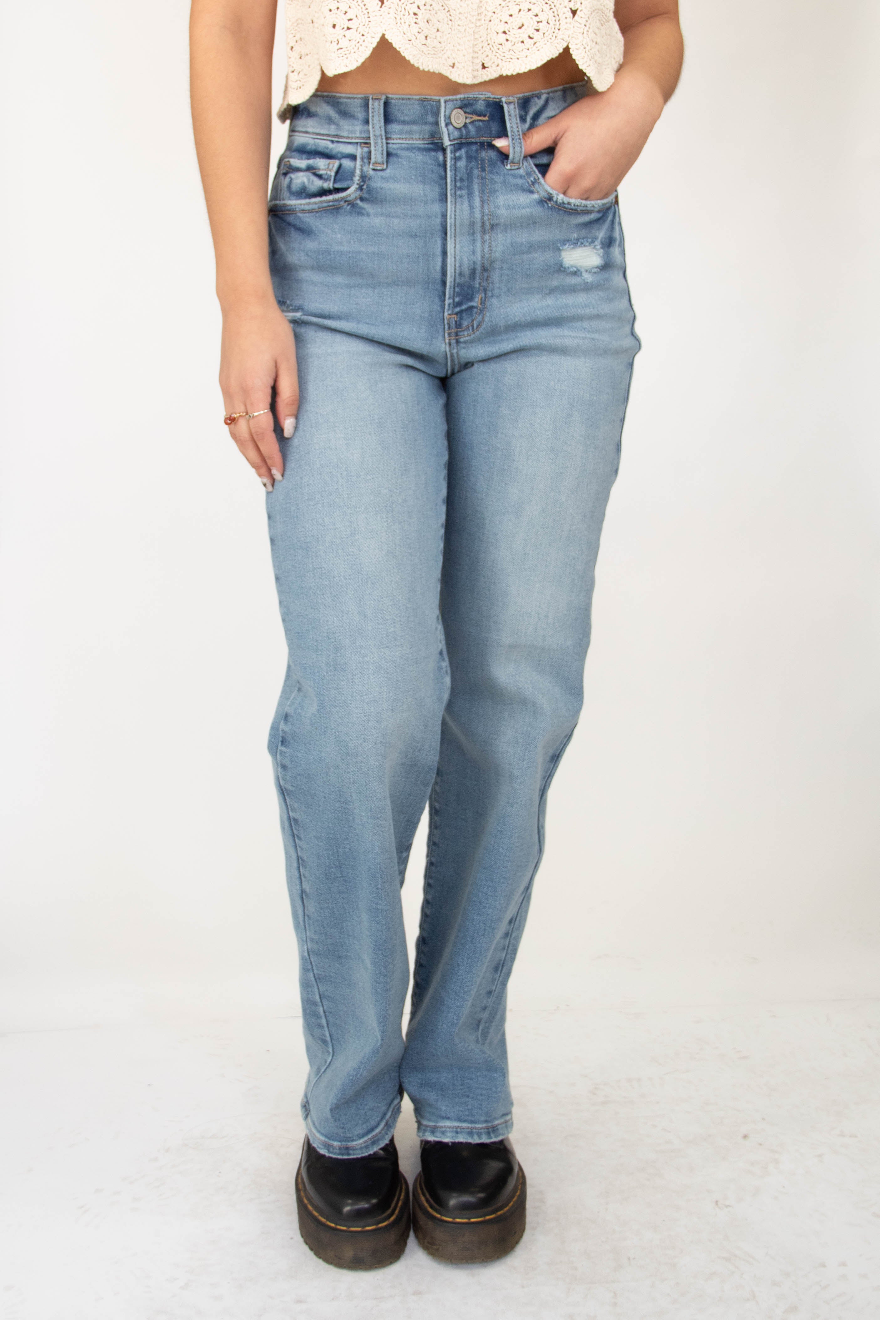 Nectar Premium Denim: The Hazel High Rise Dad Jeans