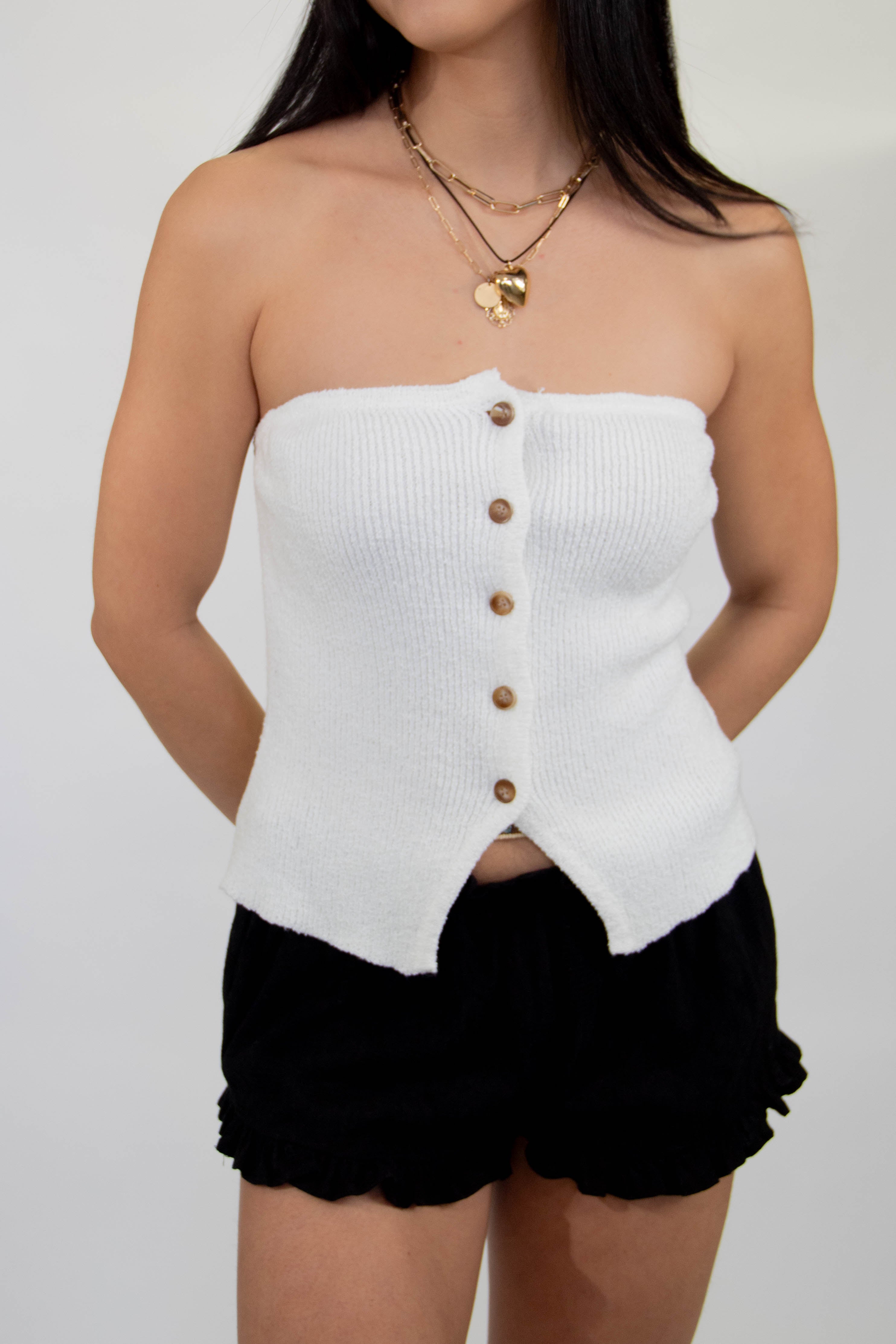 Ribbed Knit Tube Top by For Good