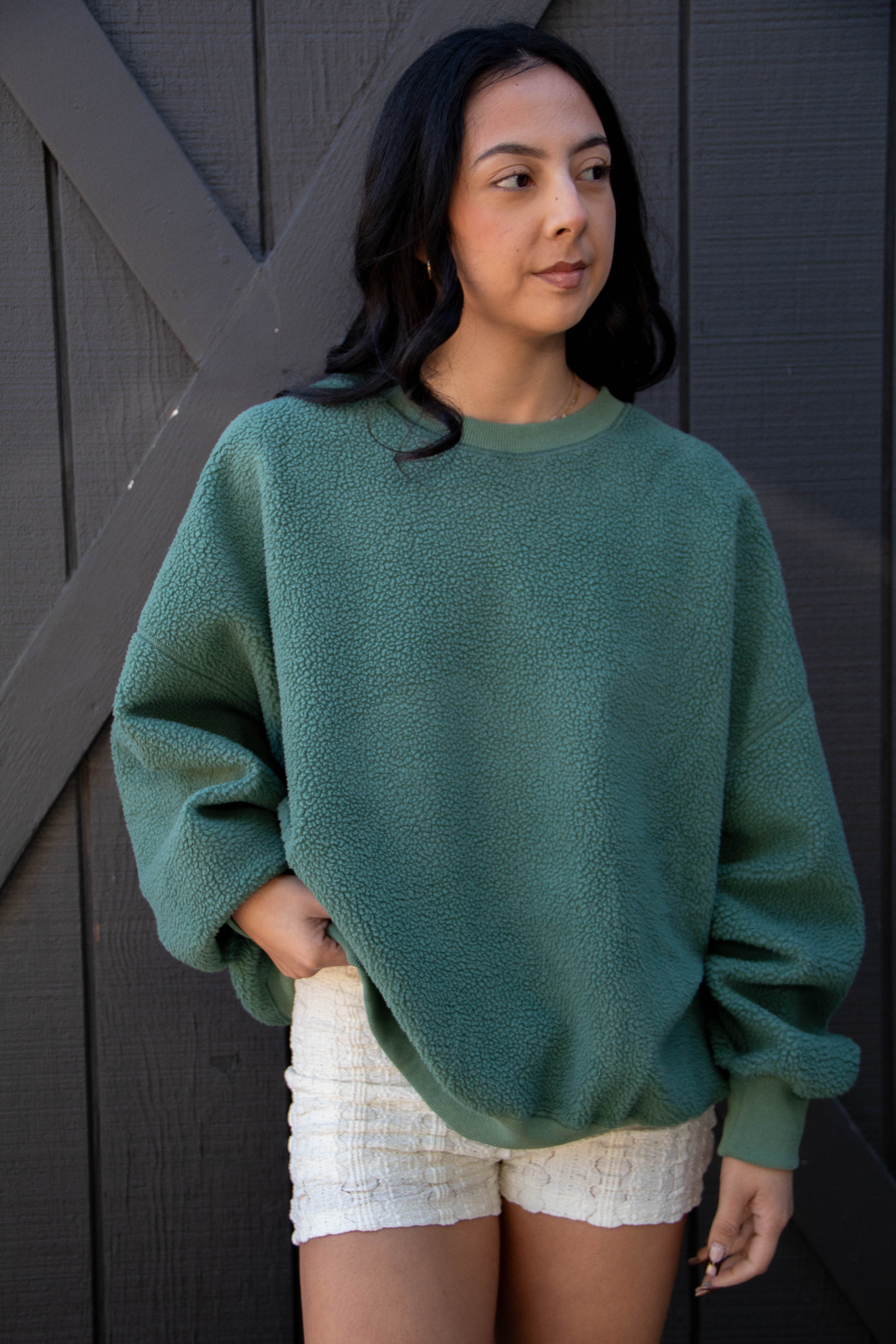 Reverseable Sherpa Lining Sweatshirt