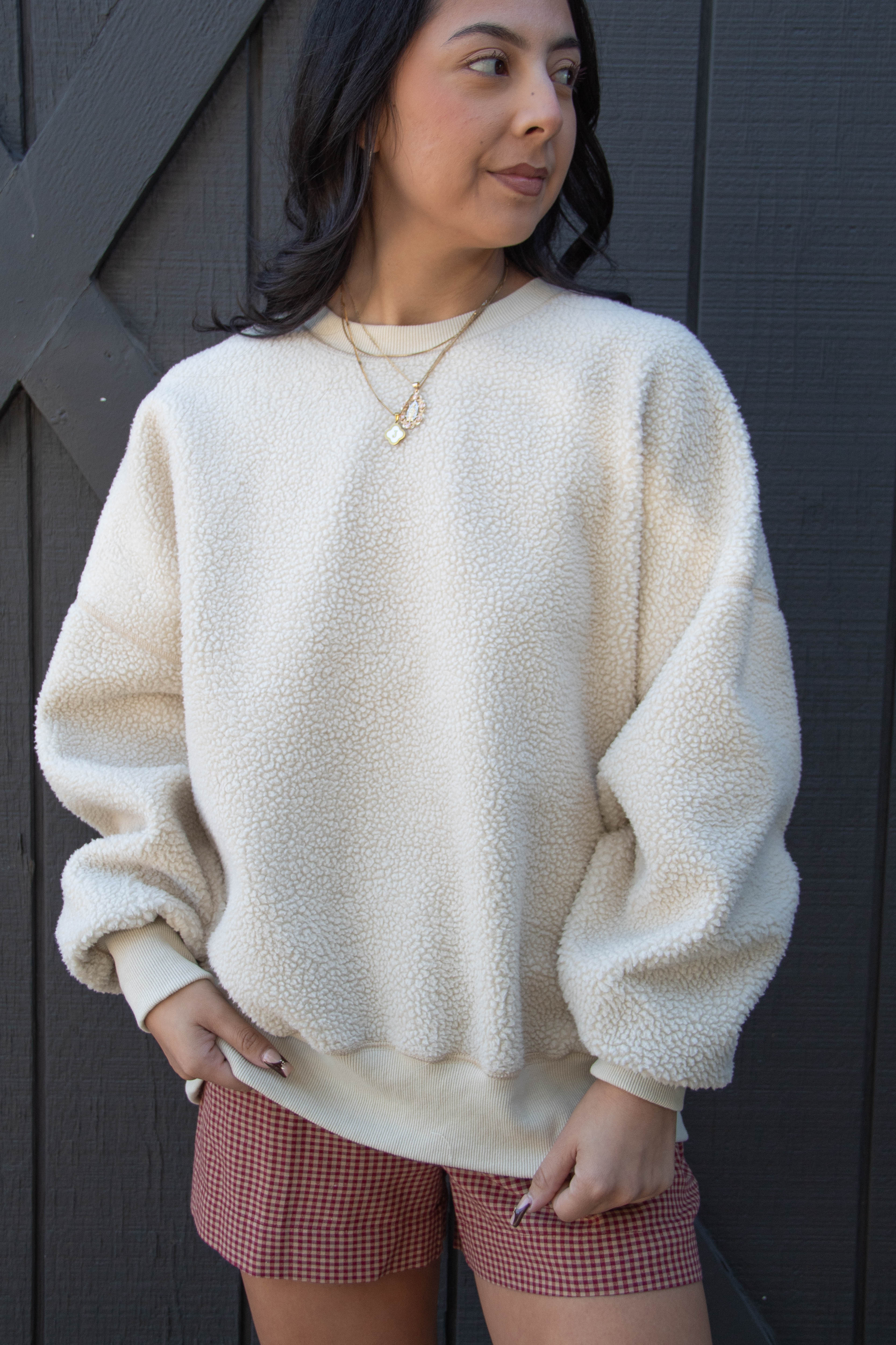 Reverseable Sherpa Lining Sweatshirt