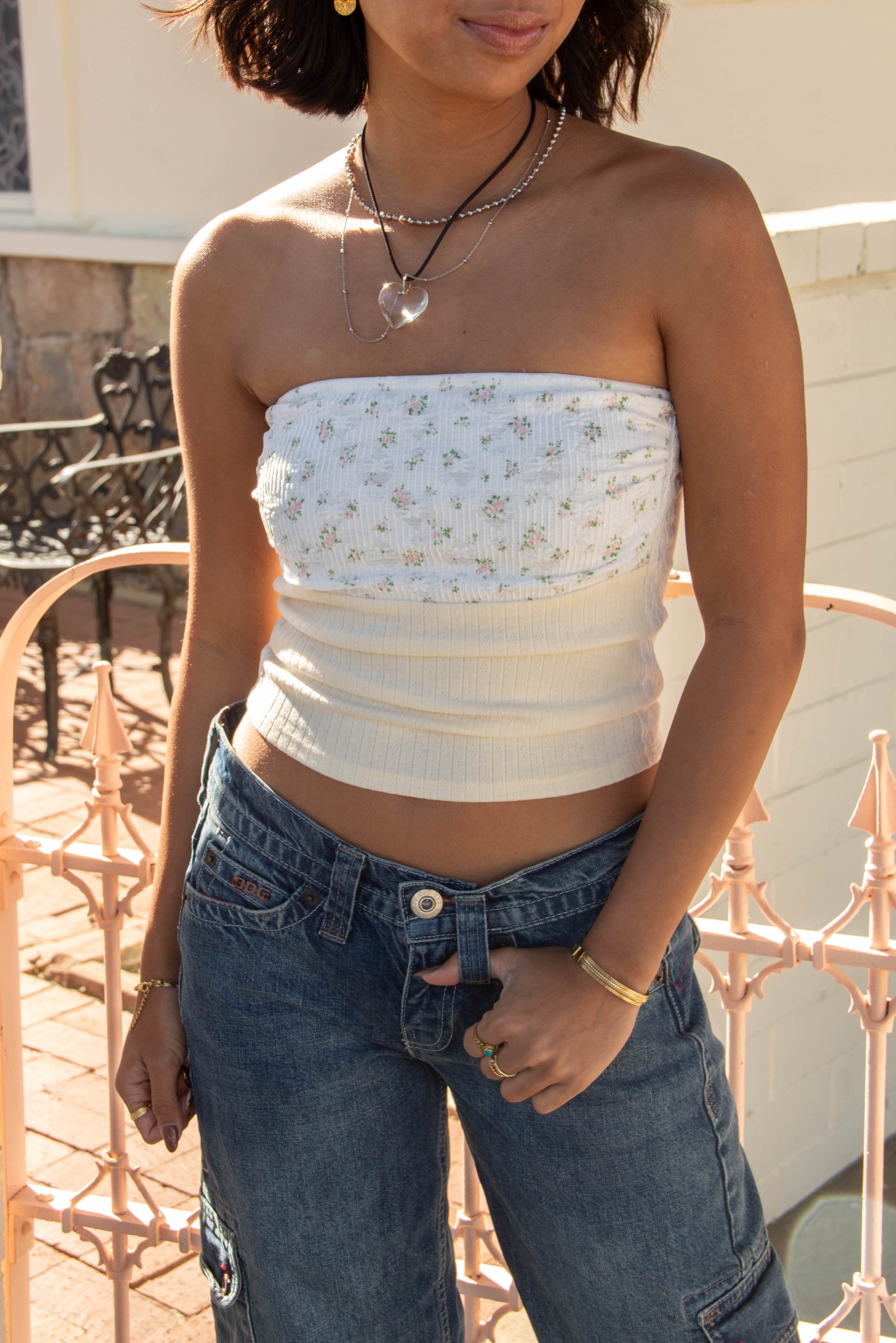 Lacey Pointelle Tube Top