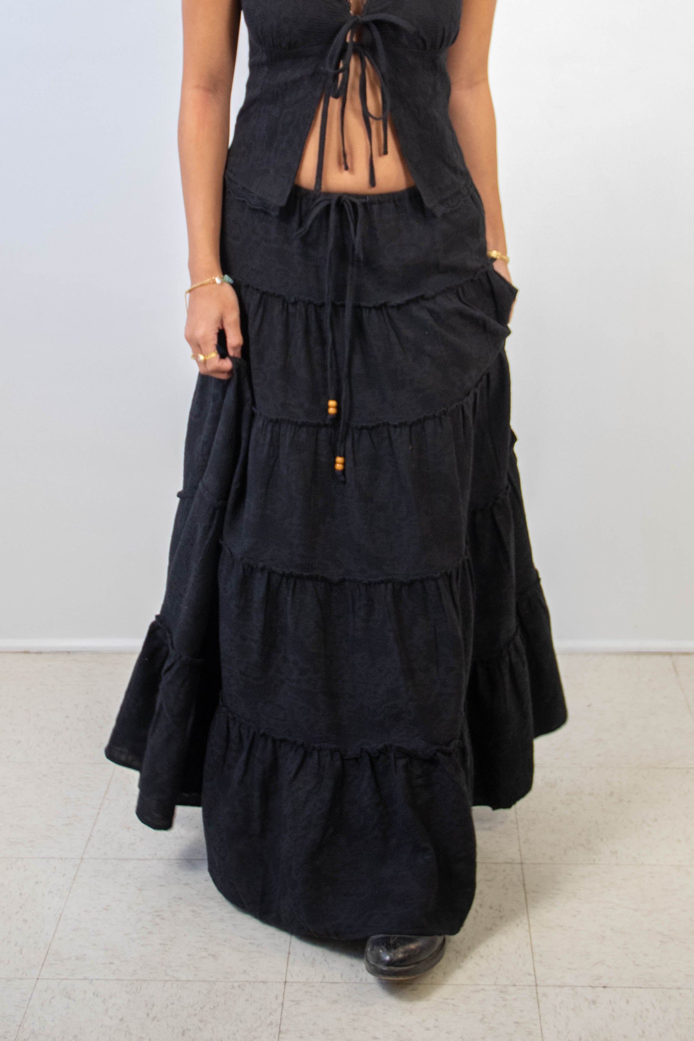 Tiered Maxi Skirt