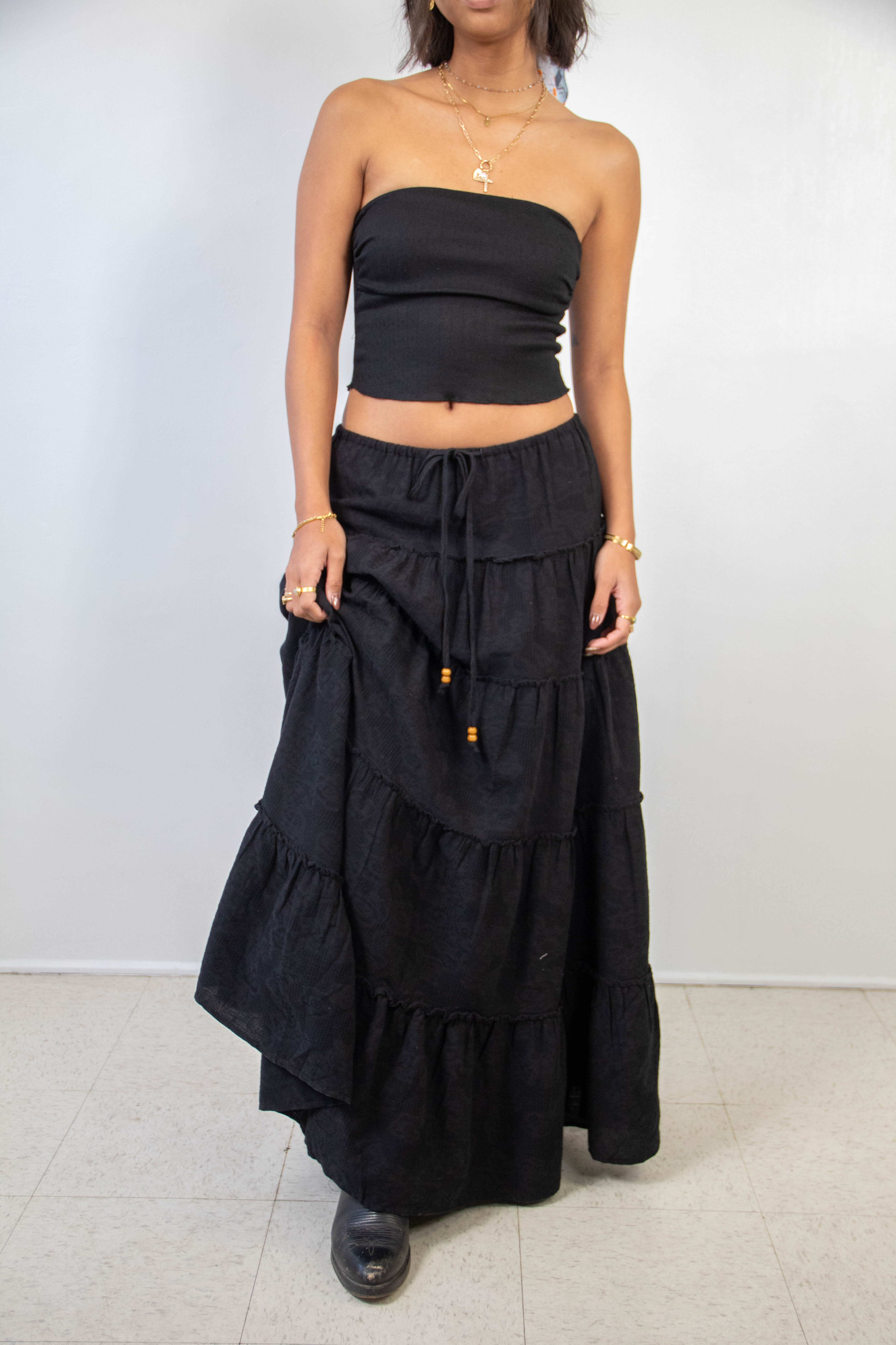 Tiered Maxi Skirt