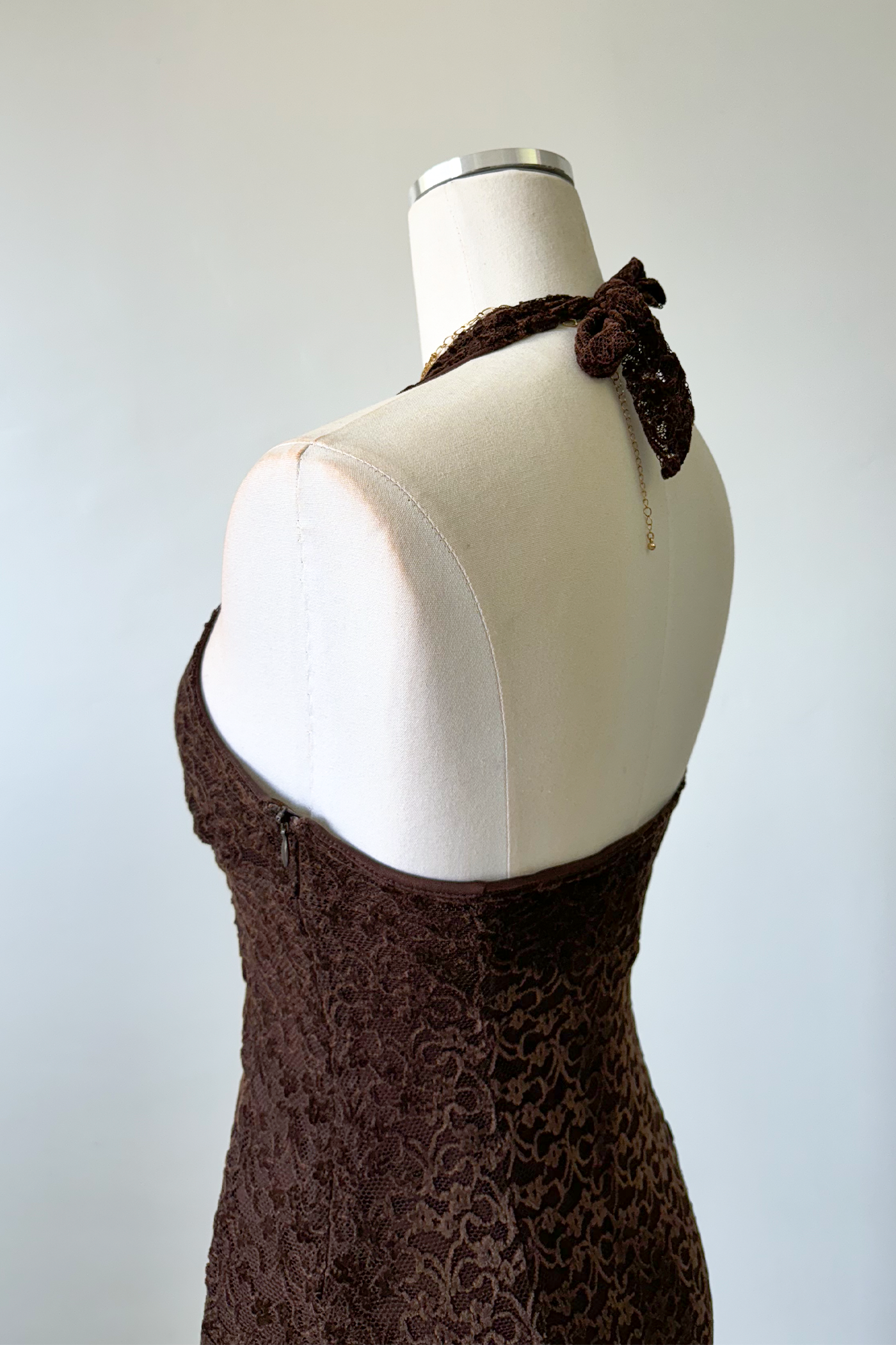 Lace Halter Midi Dress