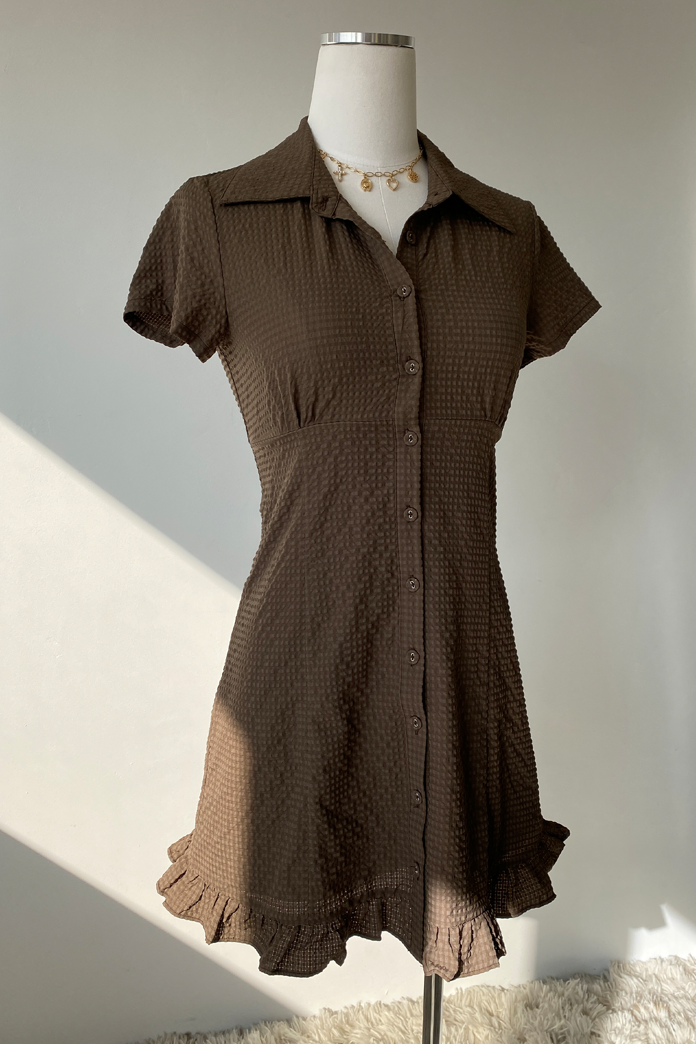 Button Up Front Empire Dress