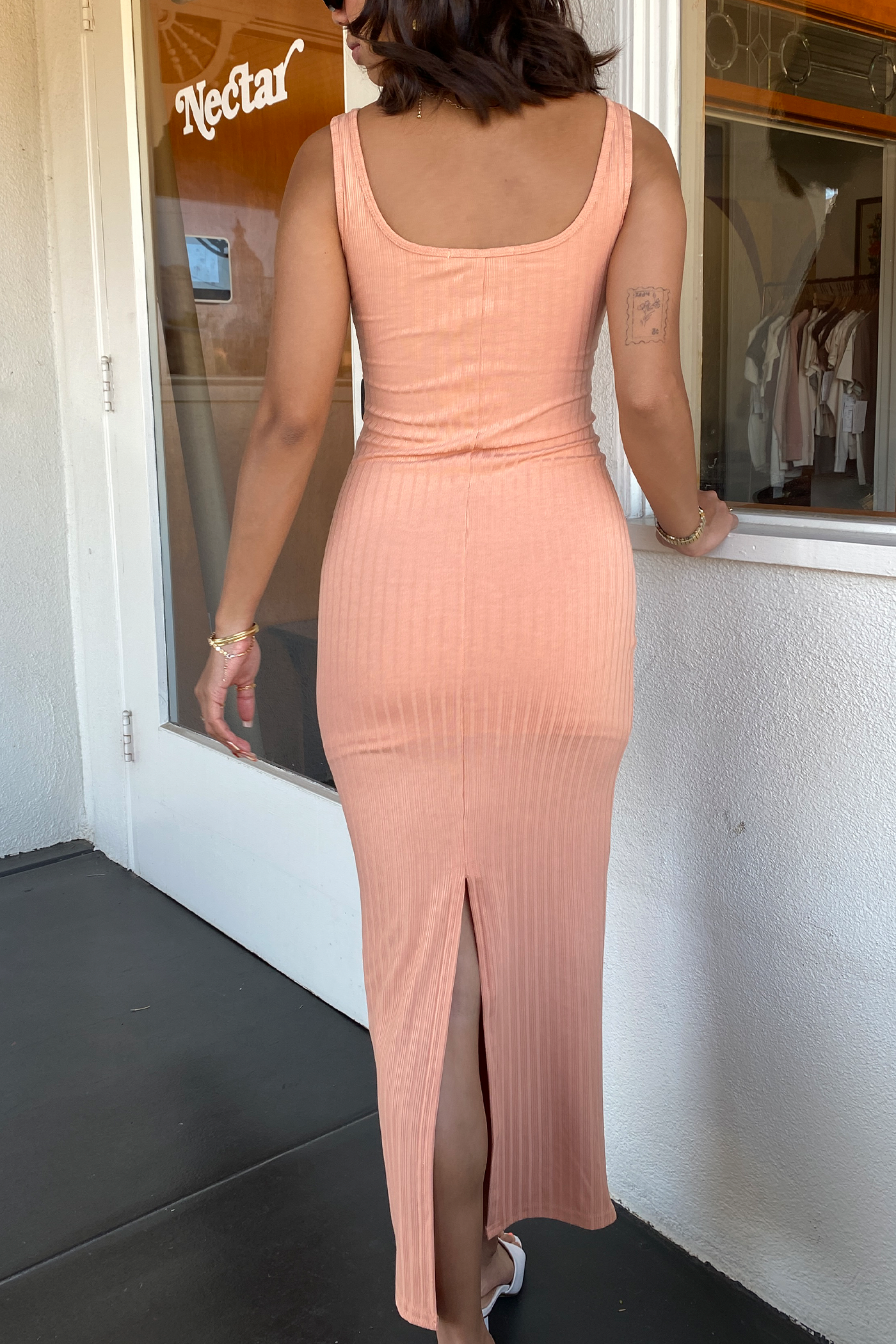 Sleeveless Ribbed Maxi Dress