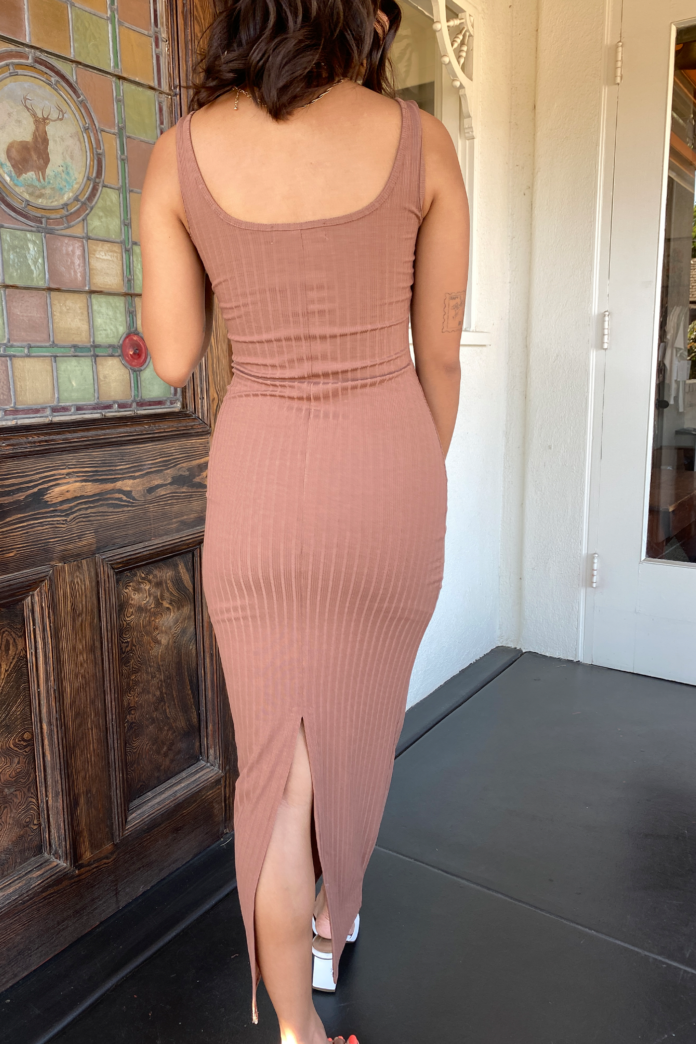 Sleeveless Ribbed Maxi Dress