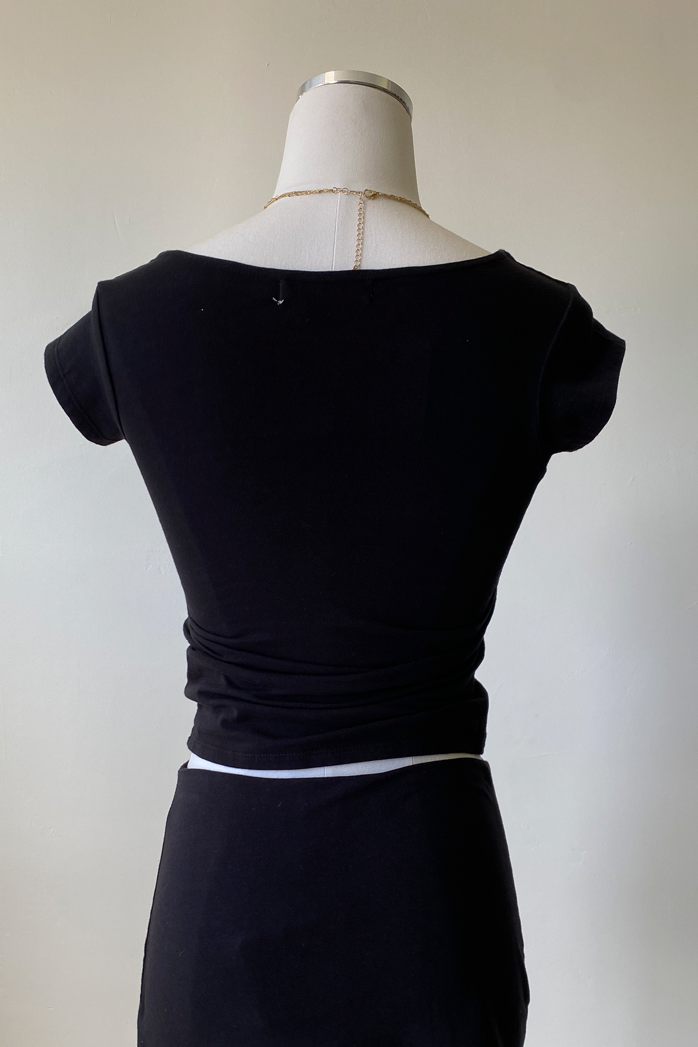 Basic Square Neck Short Sleeve Top