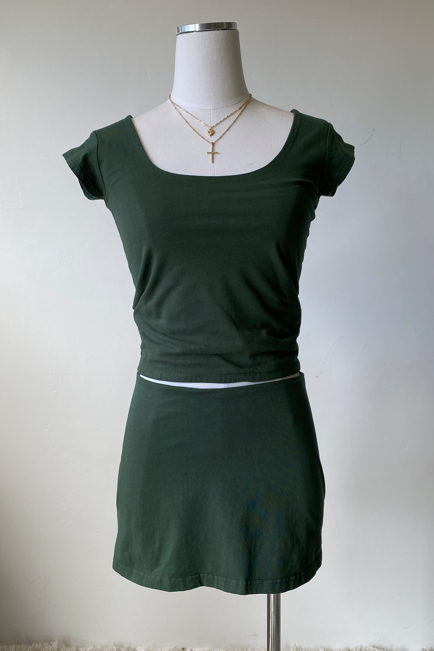 Basic Square Neck Short Sleeve Top