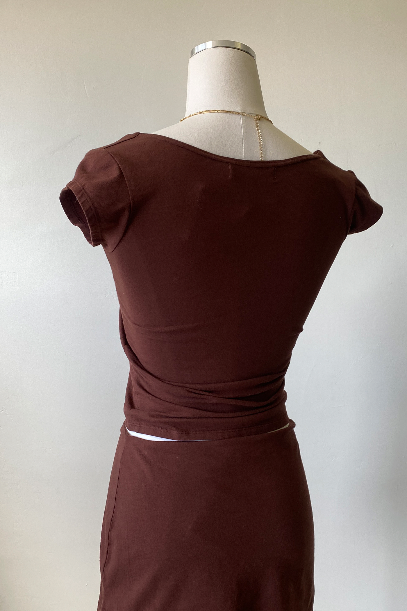 Basic Square Neck Short Sleeve Top