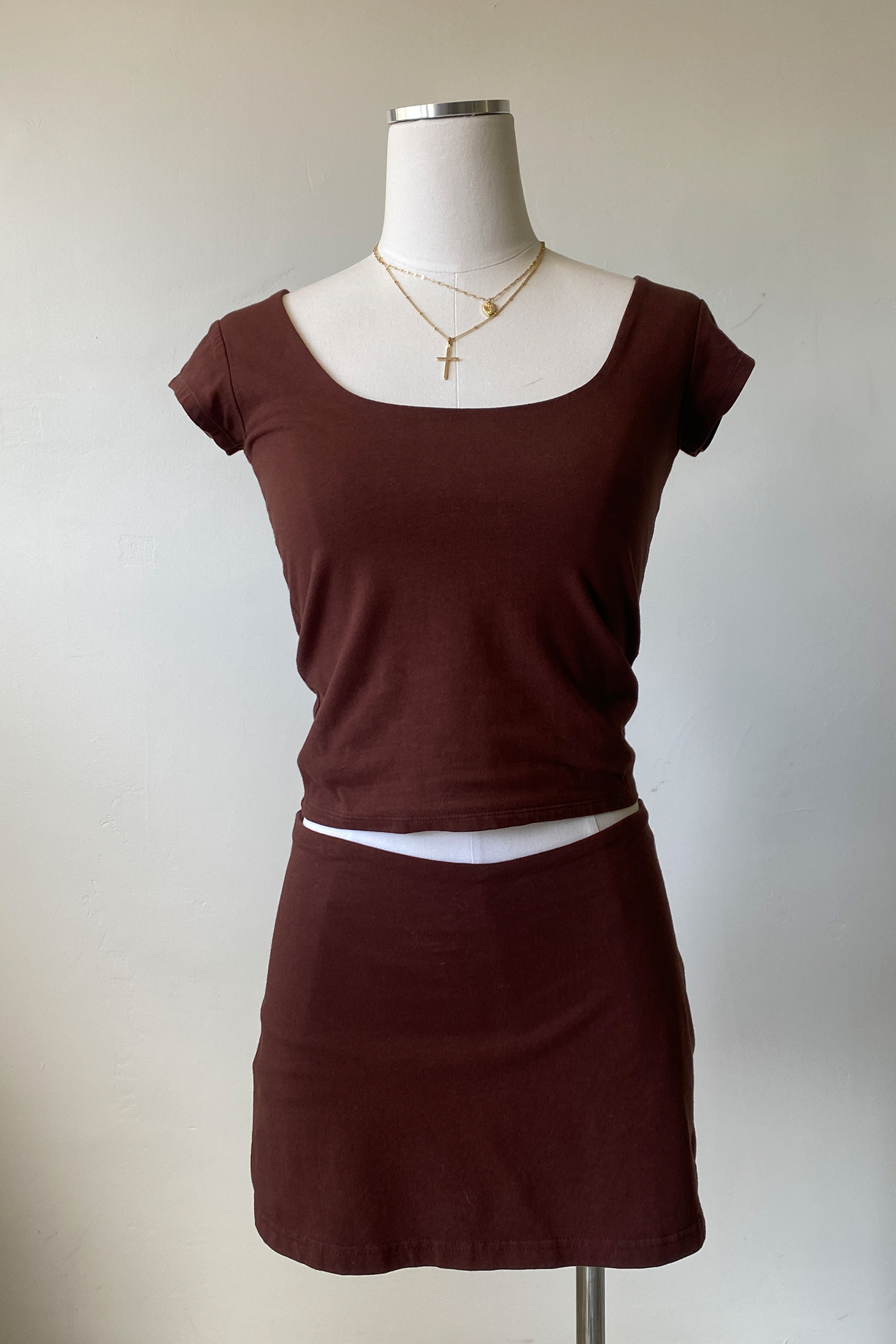 Basic Square Neck Short Sleeve Top