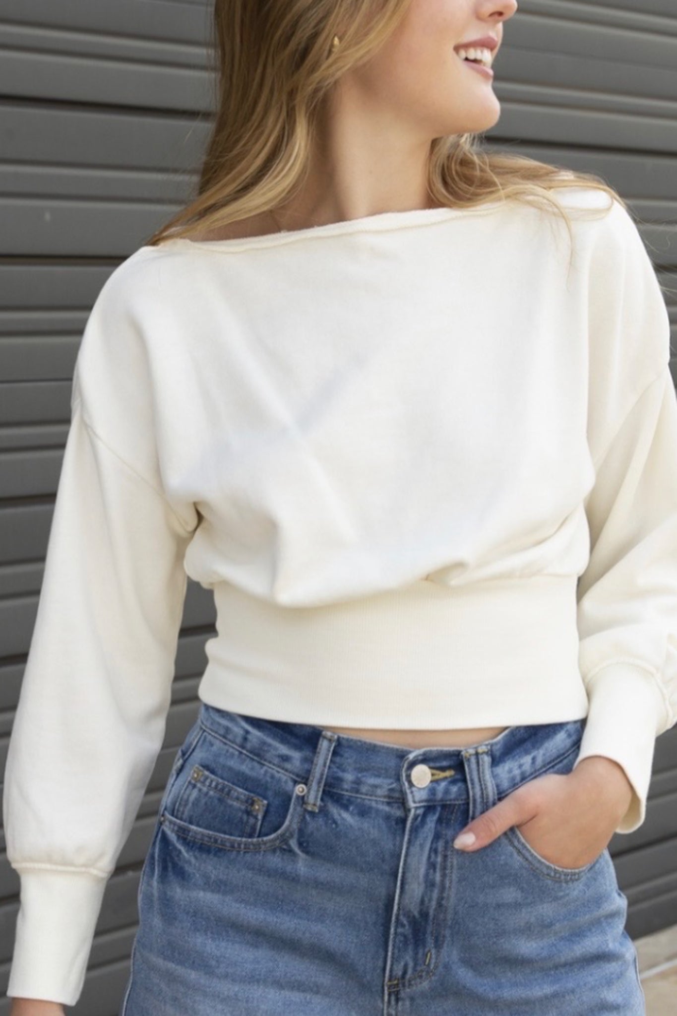 Off The Shoulder Sweatshirt