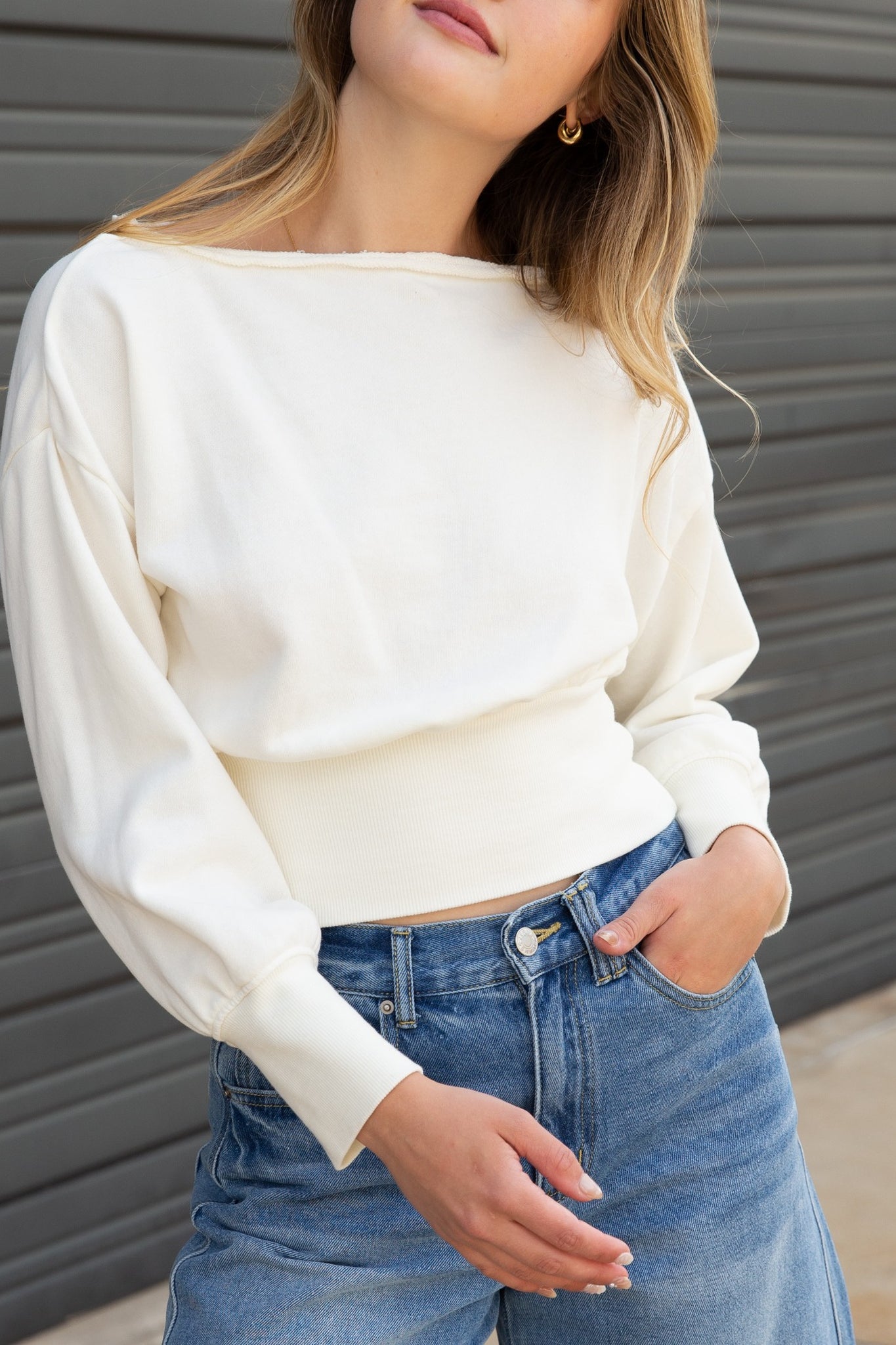 Off The Shoulder Sweatshirt