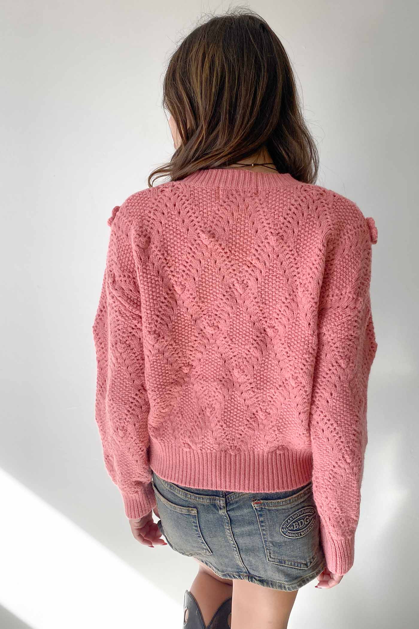 Floral Embroidered Knit Sweater