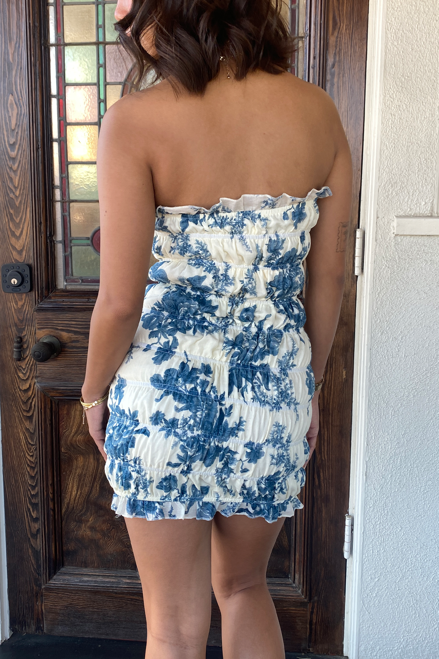 Floral Strapless Mini Dress
