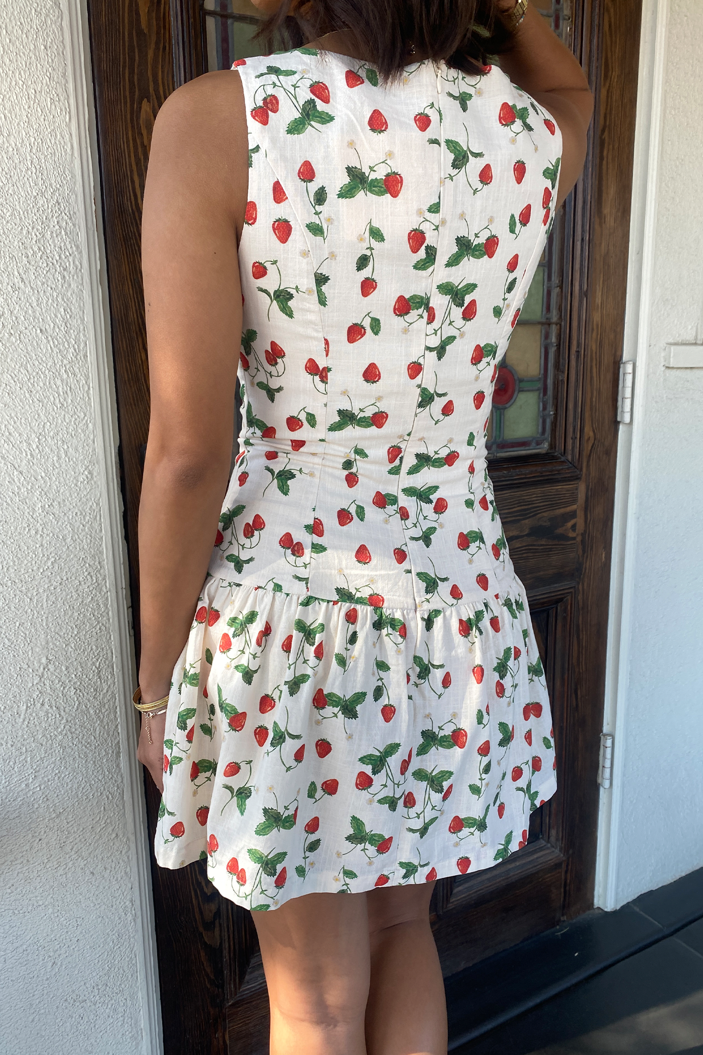 Strawberry Sleeveless Mini Dress