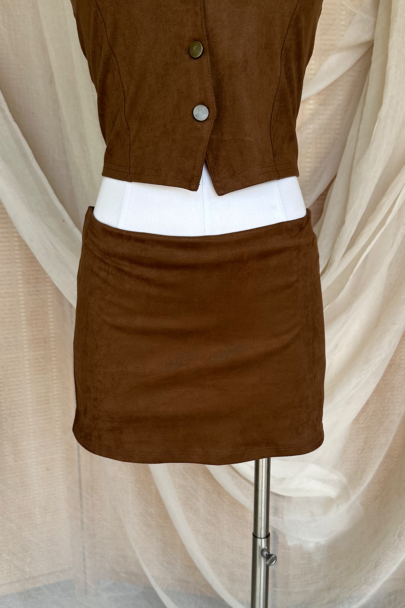 Suede Mini Skort