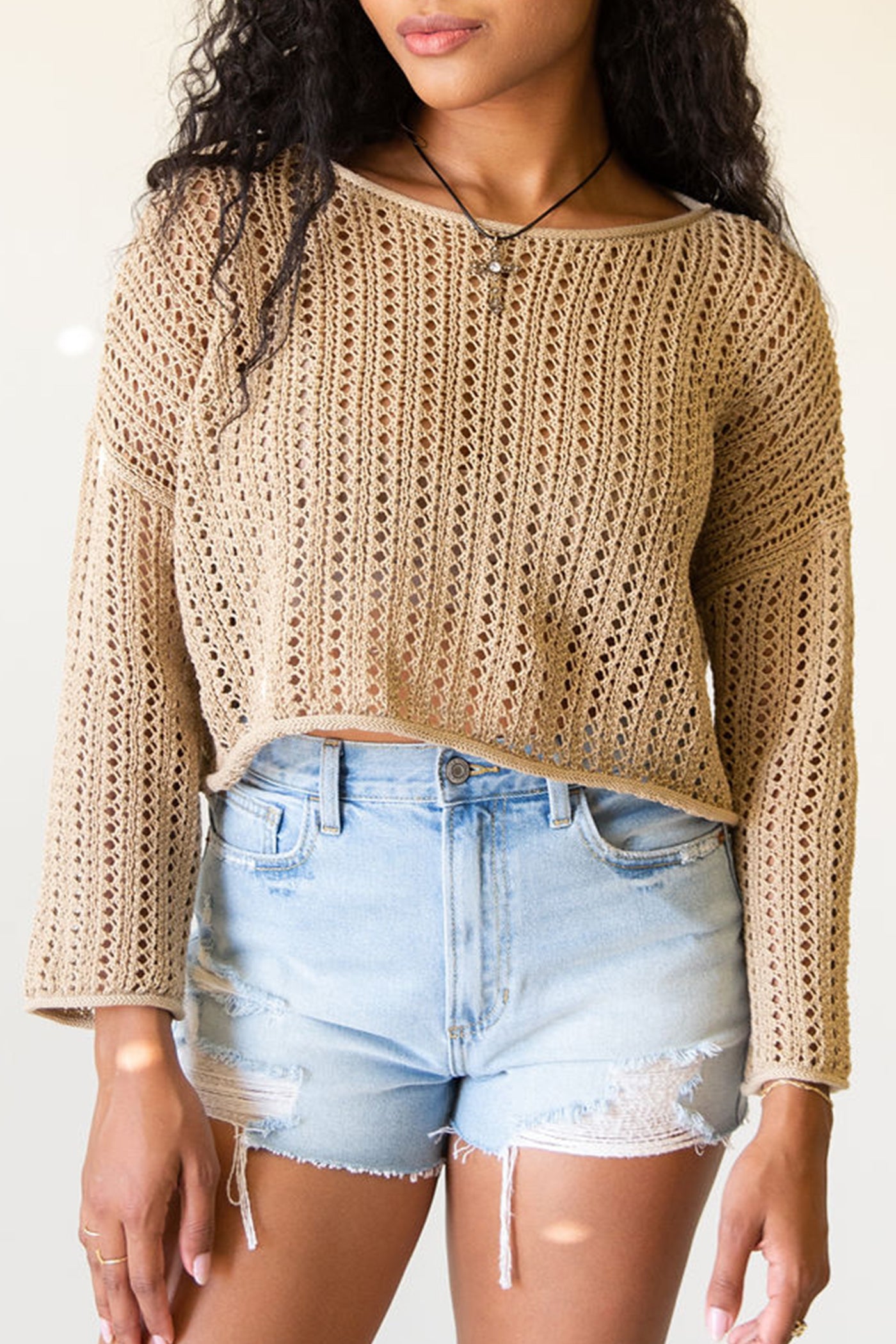 Lose Somebody Cropped Crochet Top