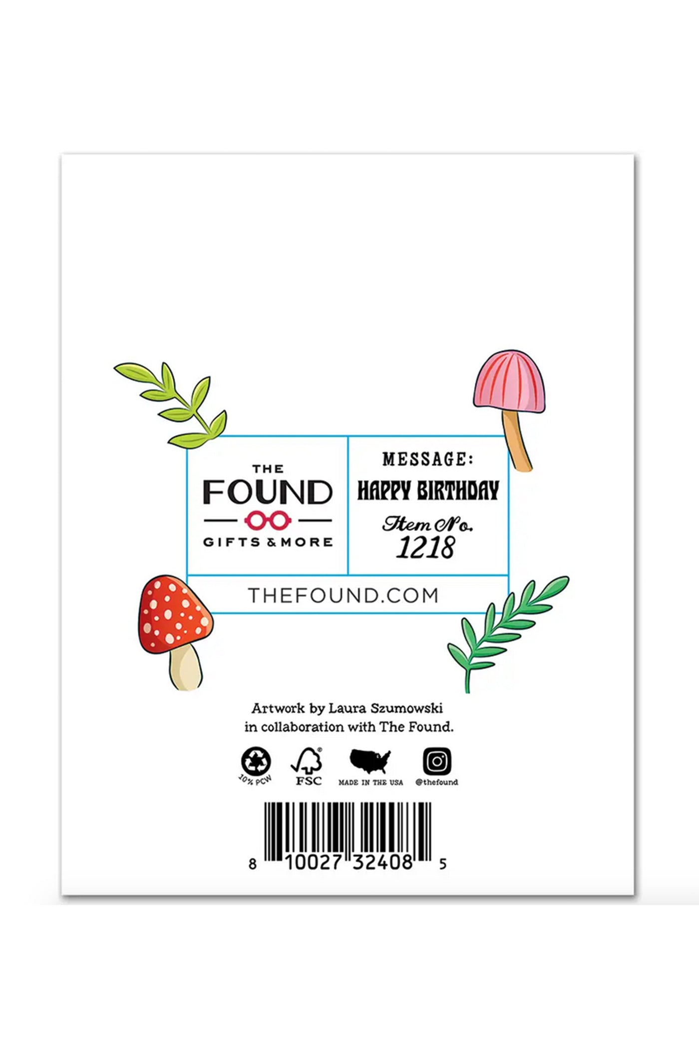 Magical Mushroom Birthday Card by The Found