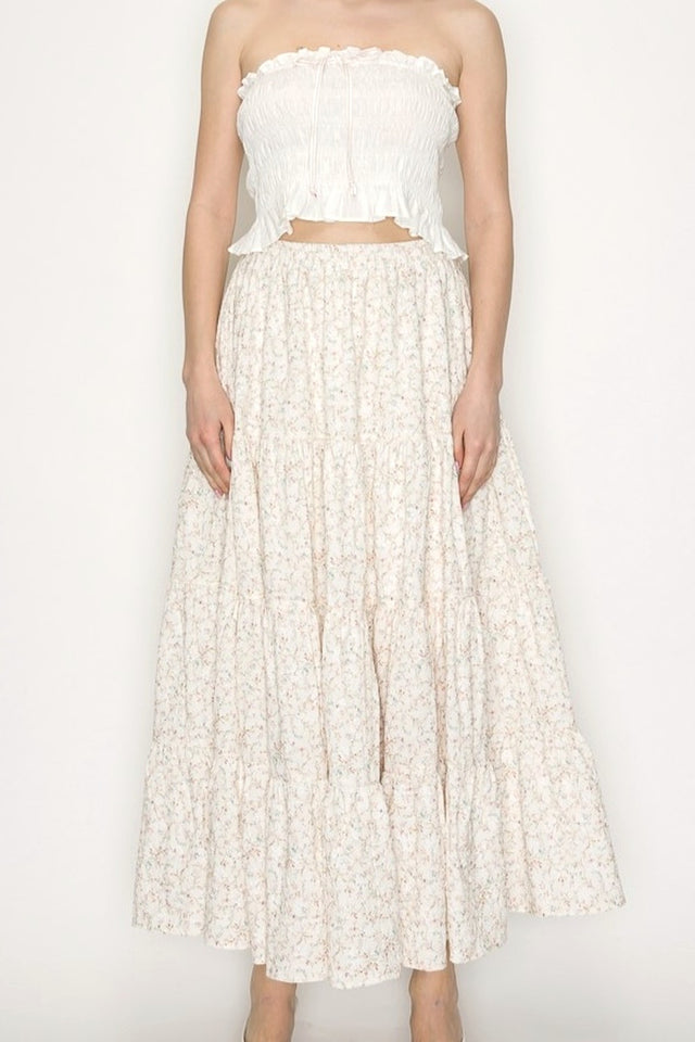 Ditsy Floral Midi Skirt