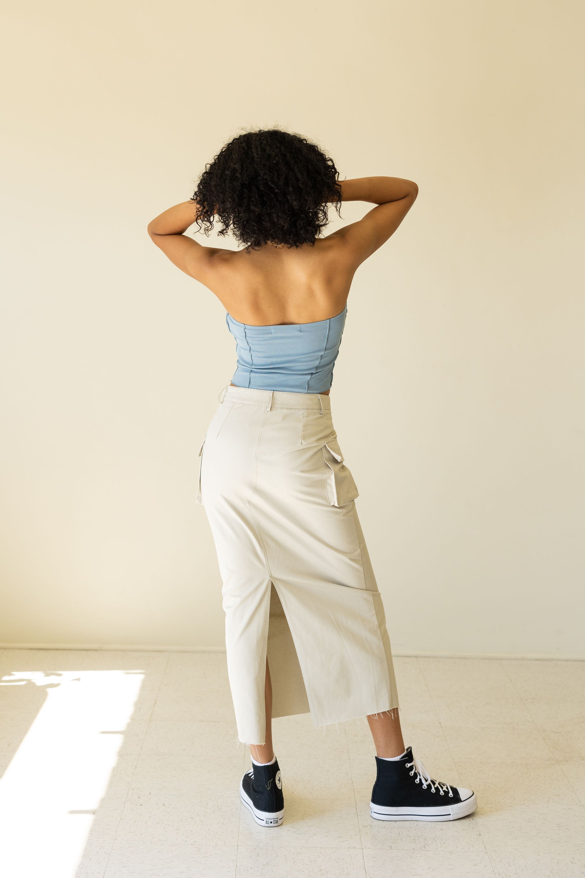 Knowing You Midi Skirt by For Good
