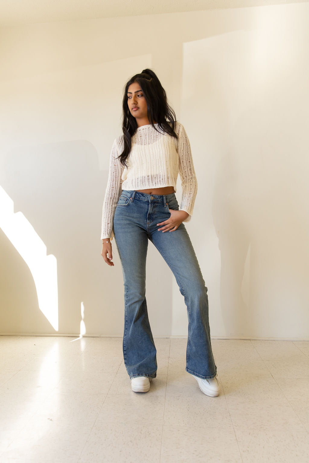 Mid Rise Vintage Flare Jeans by BDG